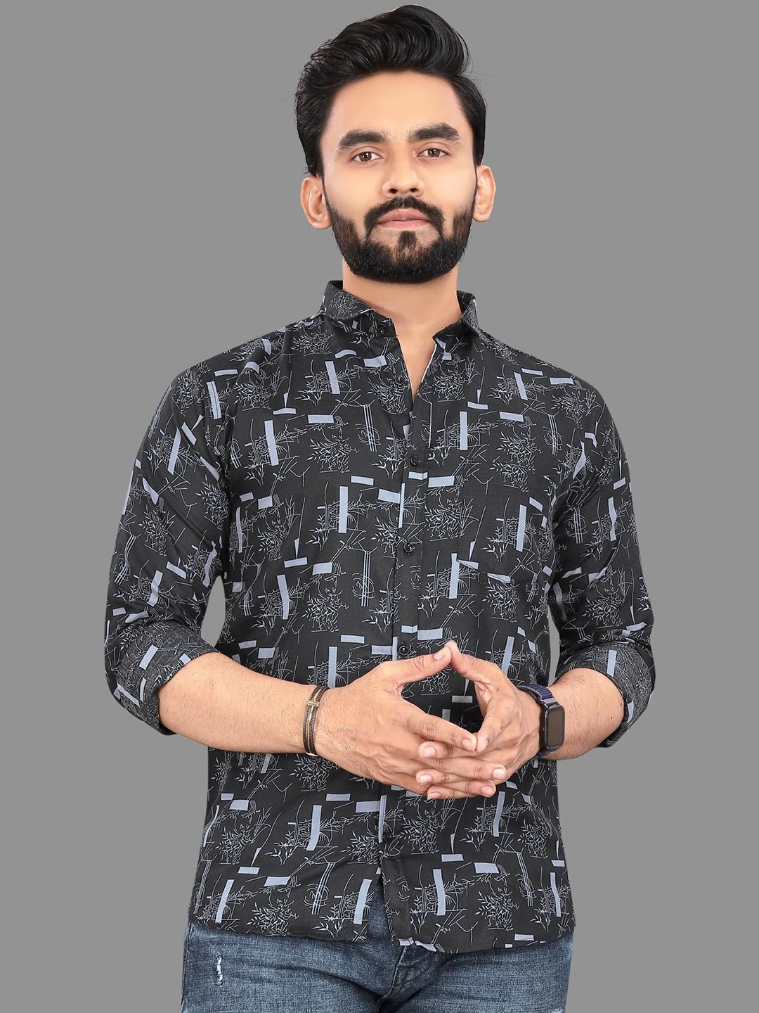 

ADWYN PETER Men Opaque Printed Casual Shirt, Multi