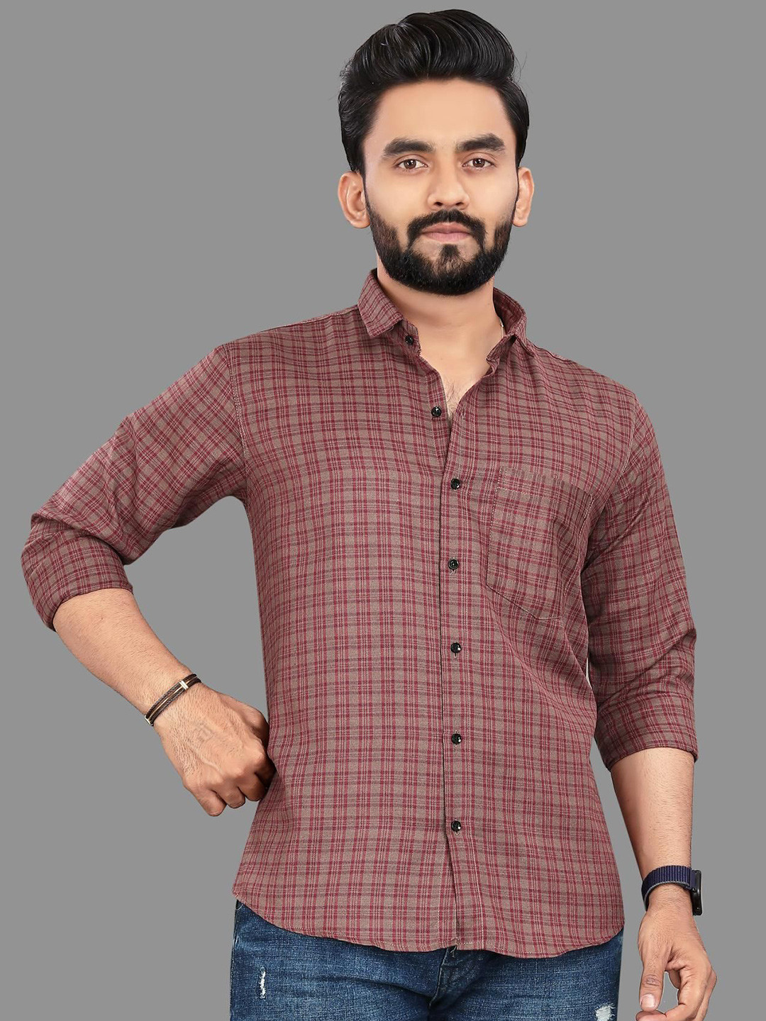

ADWYN PETER Men Opaque Checked Casual Shirt, Multi