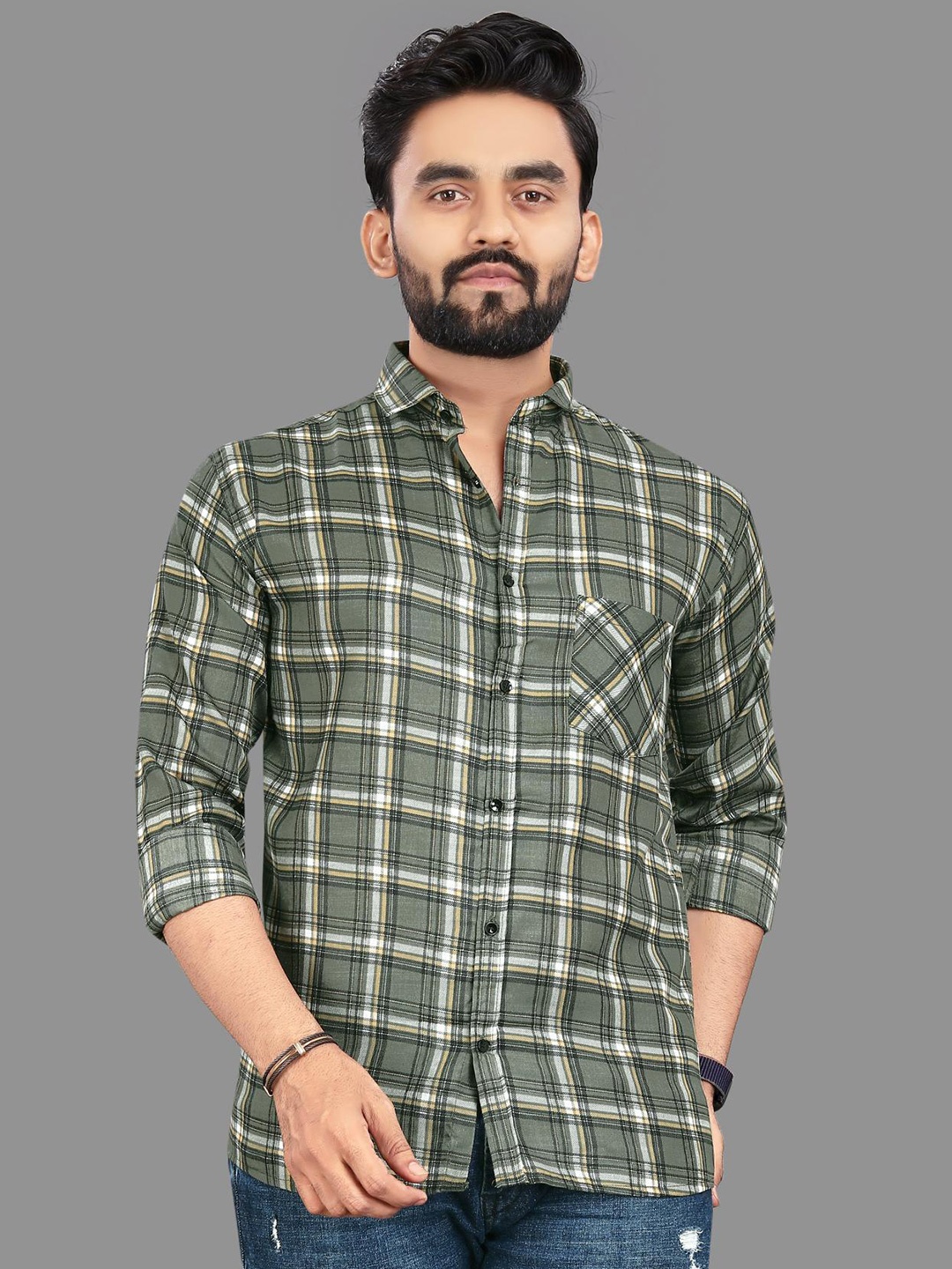 

ADWYN PETER Men Opaque Checked Casual Shirt, Multi