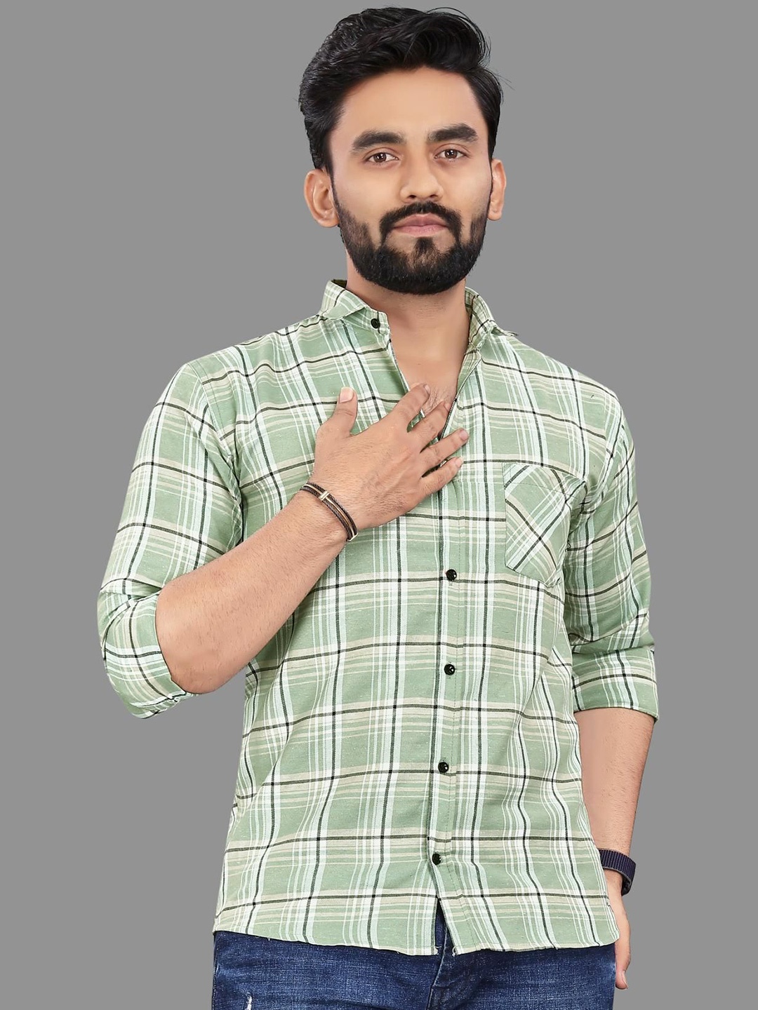 

ADWYN PETER Men Opaque Checked Casual Shirt, Multi