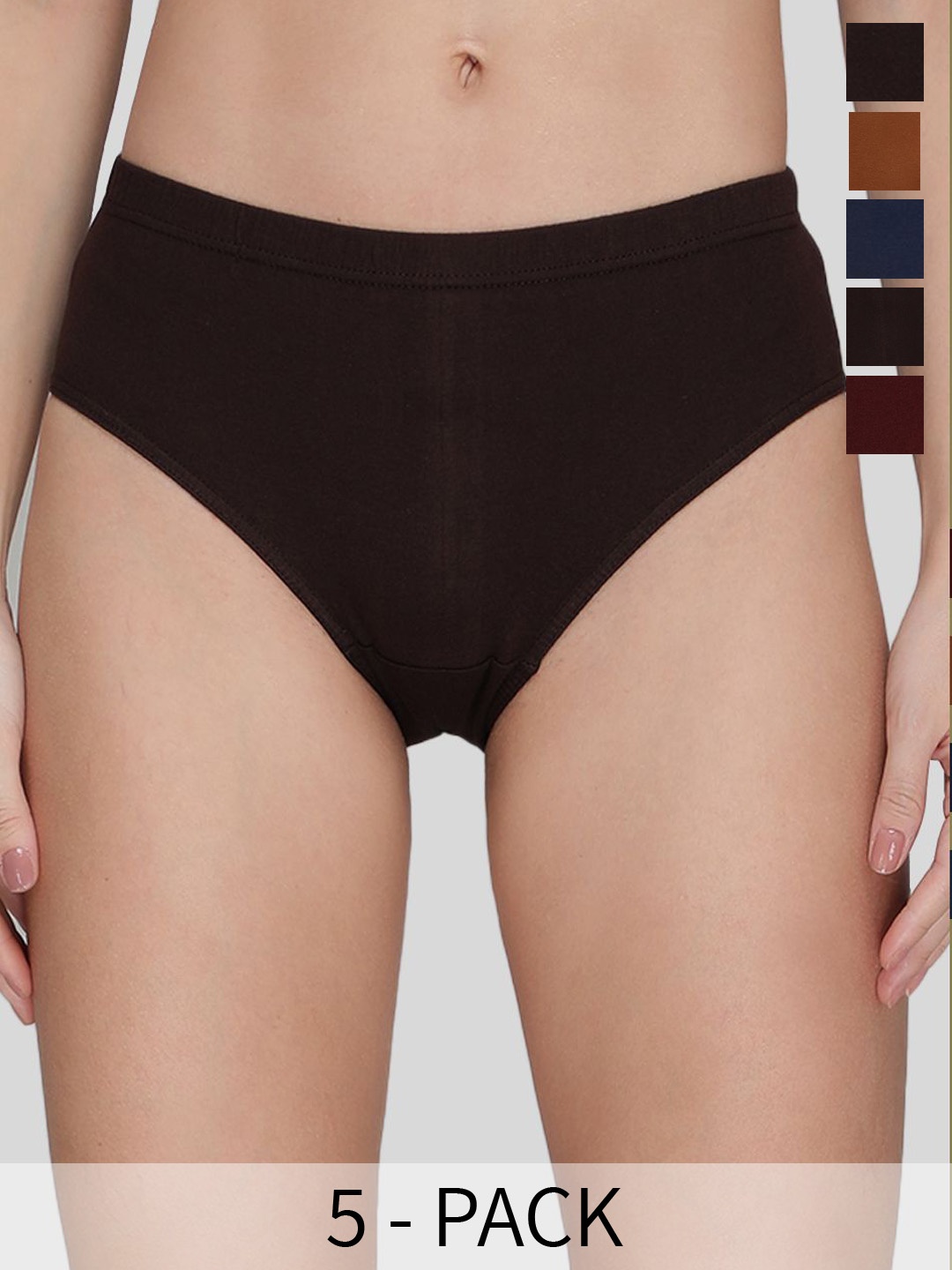 

AMUL COMFY Pack Of 5 Printed Pure Cotton Basic Briefs AC-PRI-PL-PAN-IE-MULTI-1-75-5P, Maroon