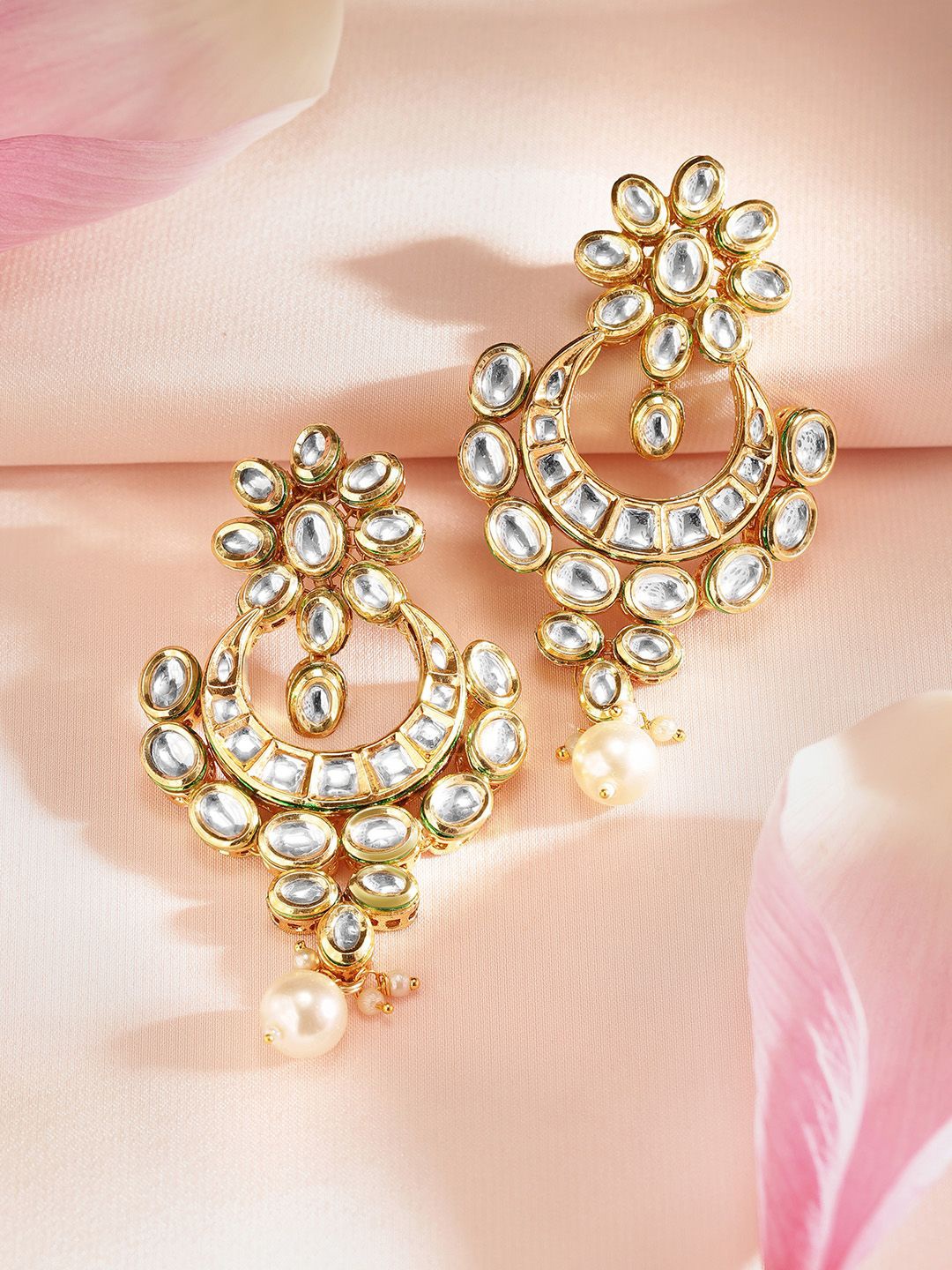 

Priyaasi Women Contemporary Chandbalis Earrings, Gold