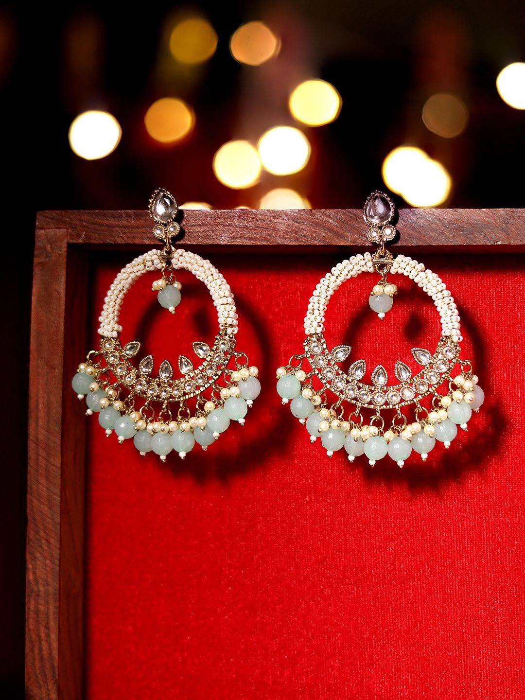 

Priyaasi Women Contemporary Chandbalis Earrings, Blue