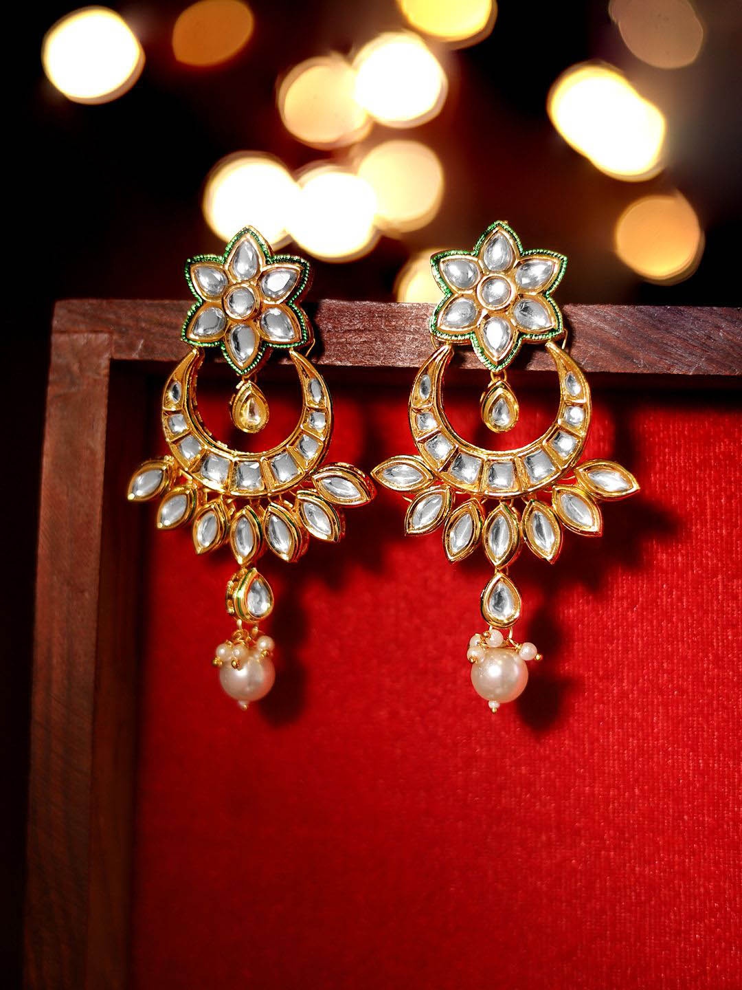 

Priyaasi Women Contemporary Drop Earrings, Gold