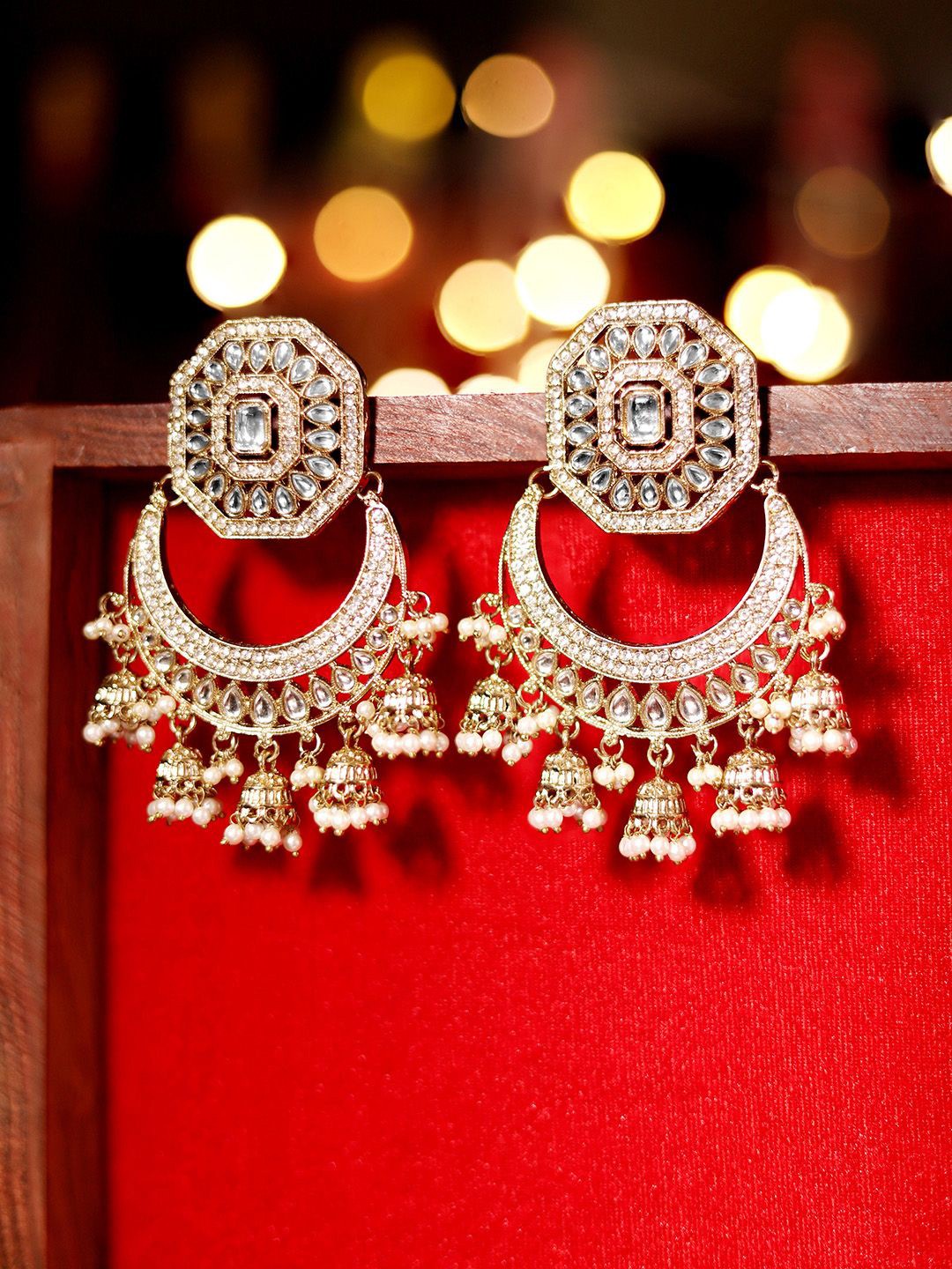 

Priyaasi Women Contemporary Drop Earrings, White