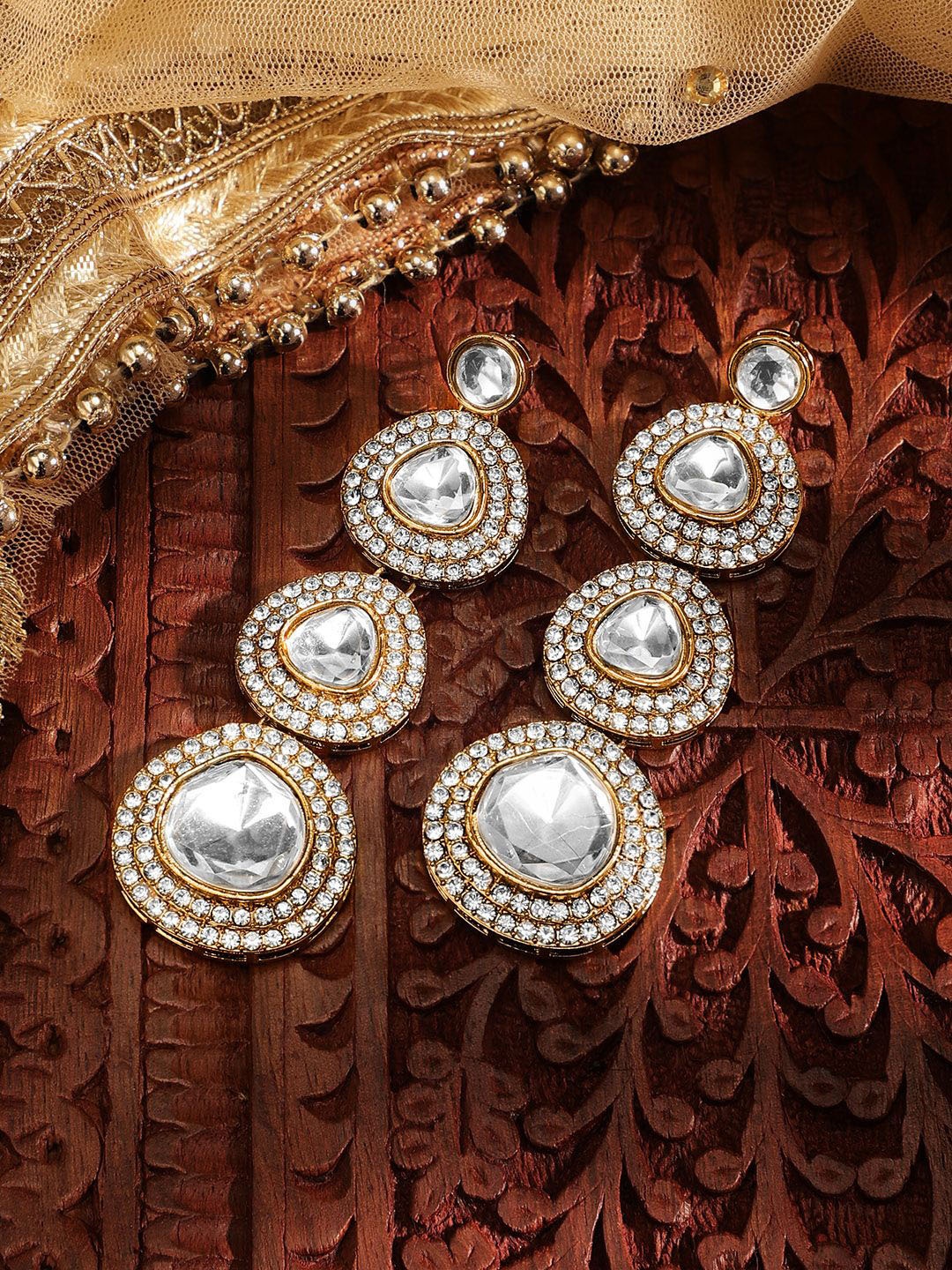 

Priyaasi Women Contemporary Drop Earrings, Gold