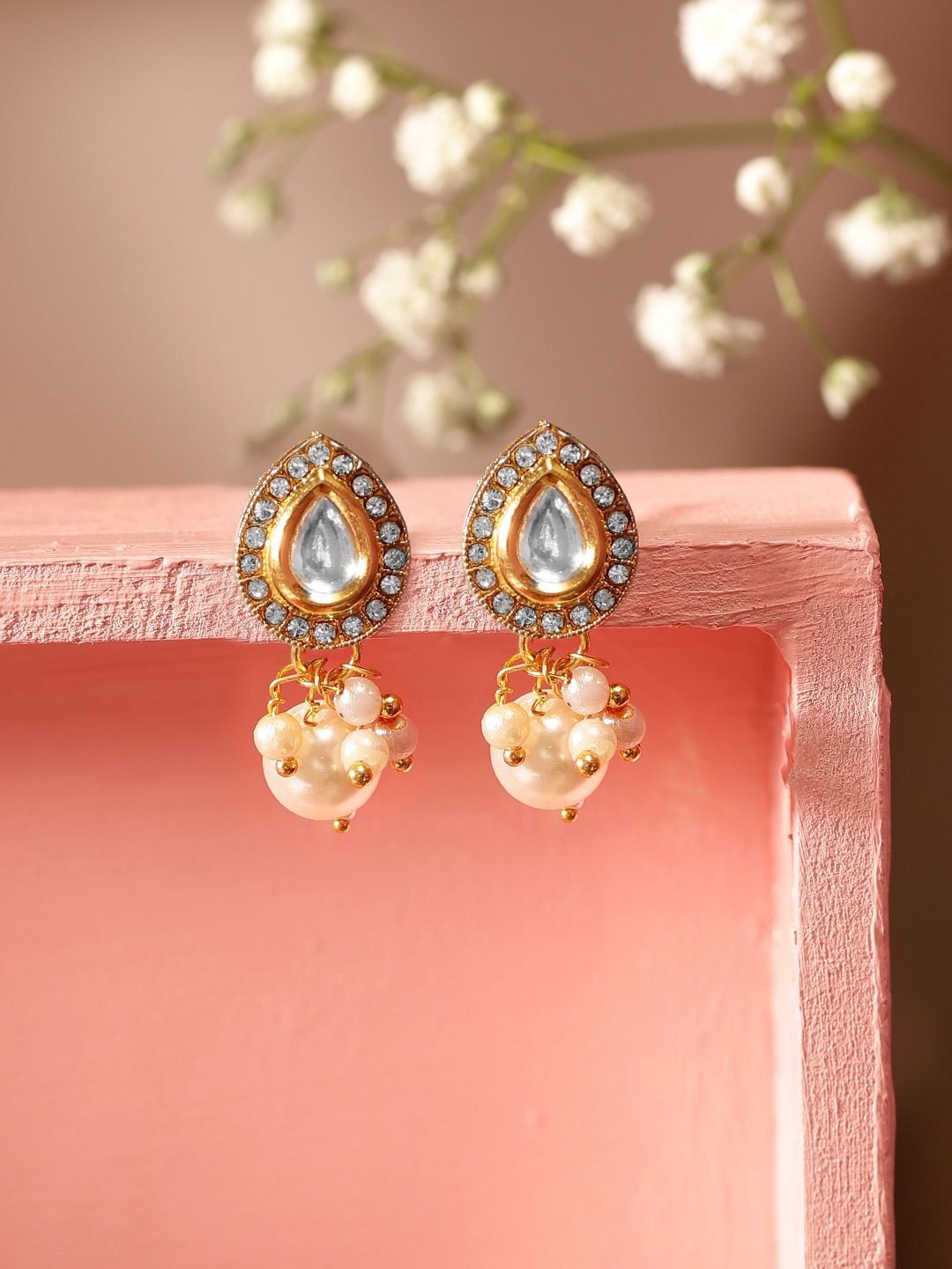 

Priyaasi Women Contemporary Drop Earrings, Gold