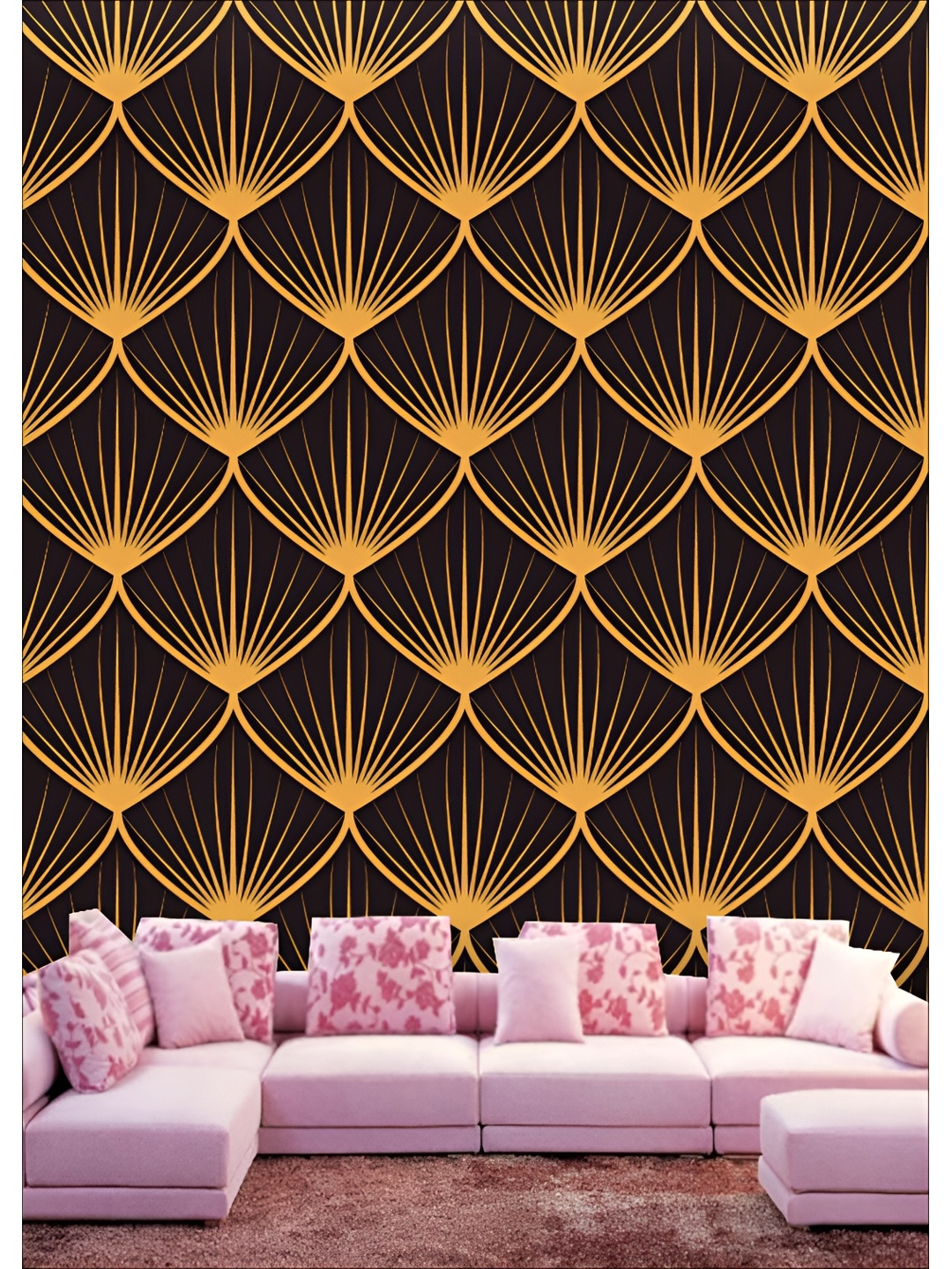

Aura Yellow & Black Printed Self-Adhesive Wall Sicker