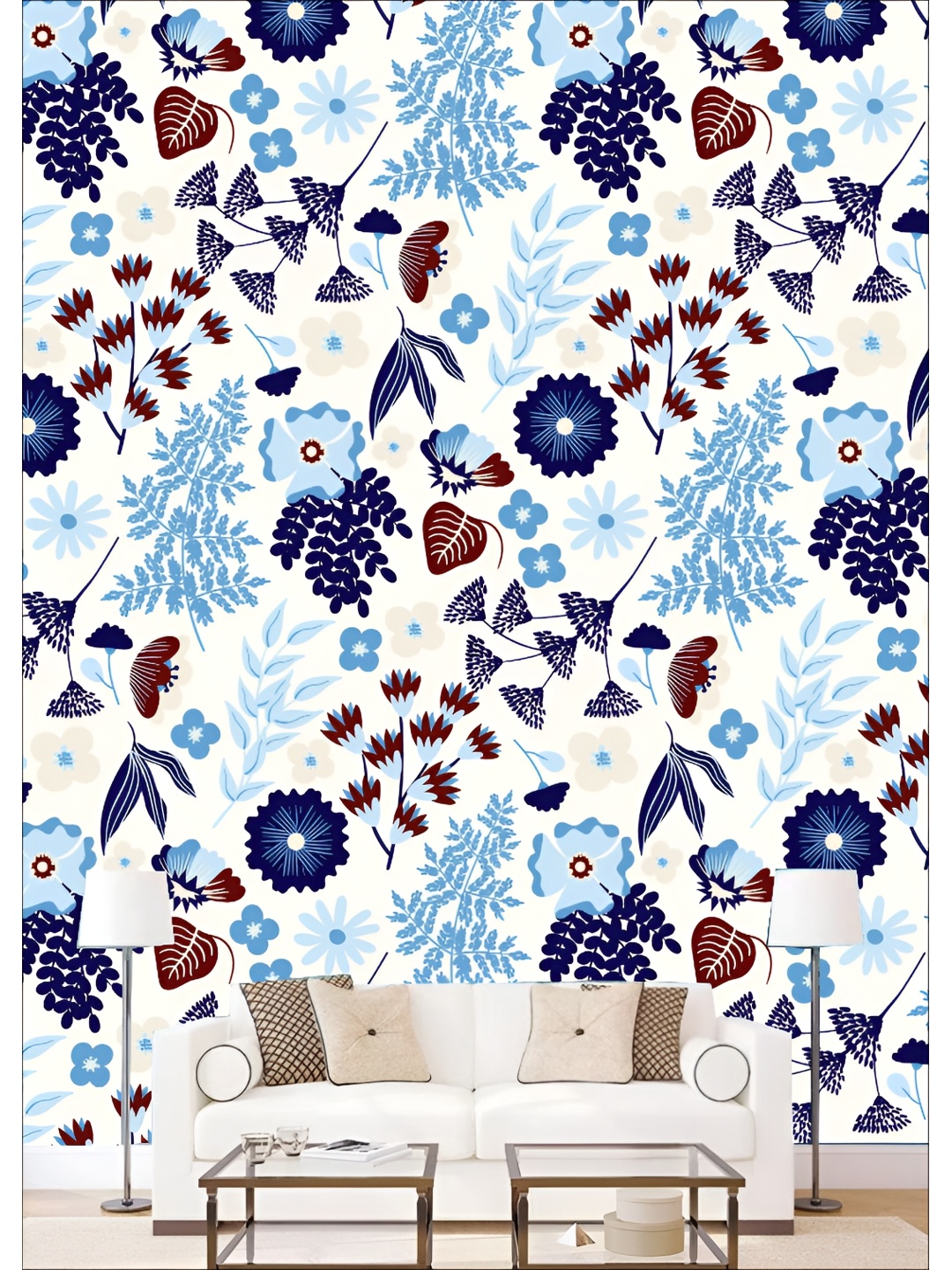 

Aura Blue & Brown Printed Self-Adhesive Wall Sicker