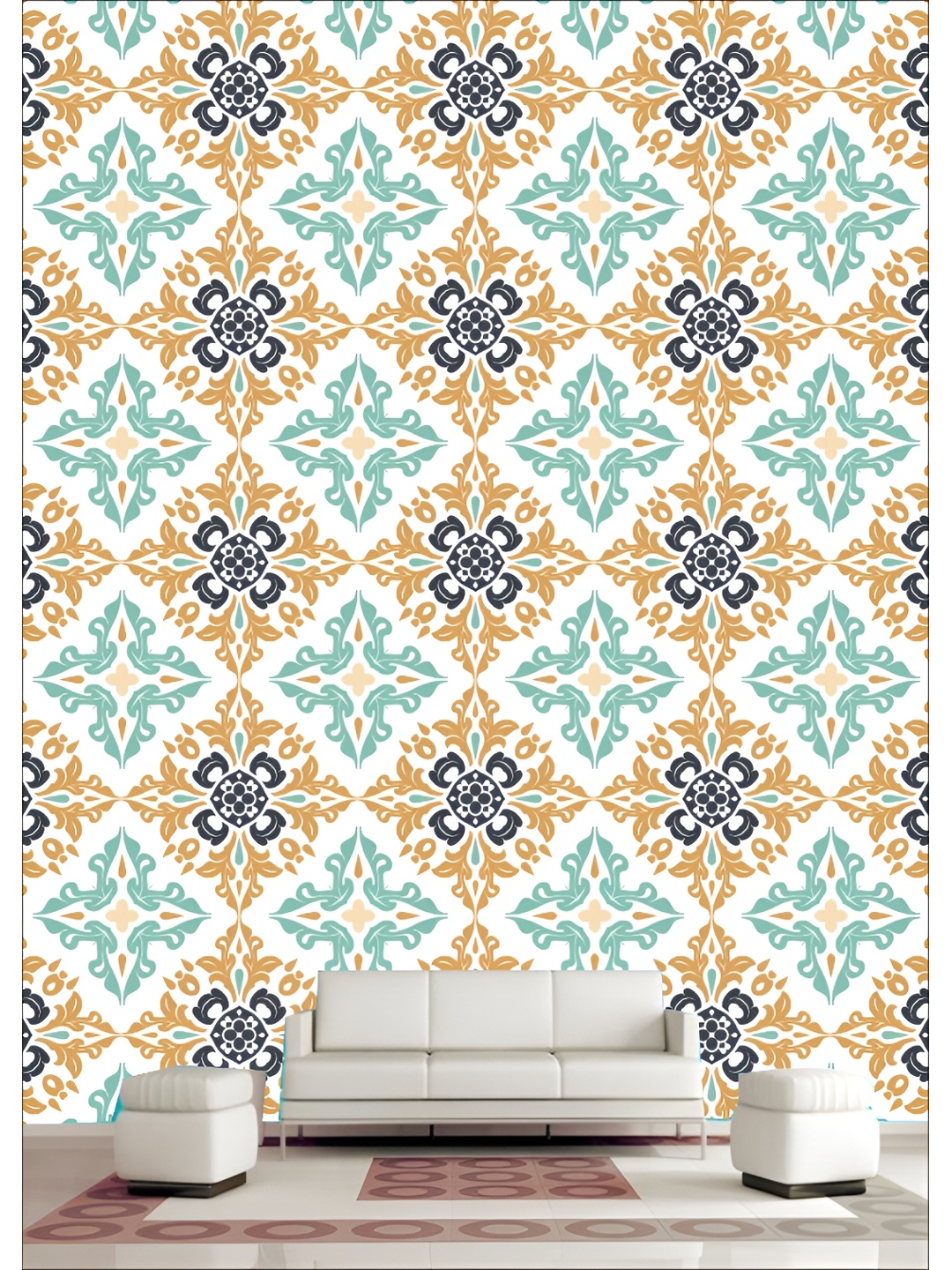 

Aura White & Blue Abstract Printed PVC Vinyl Self Adhesive 3D Decals & Stickers