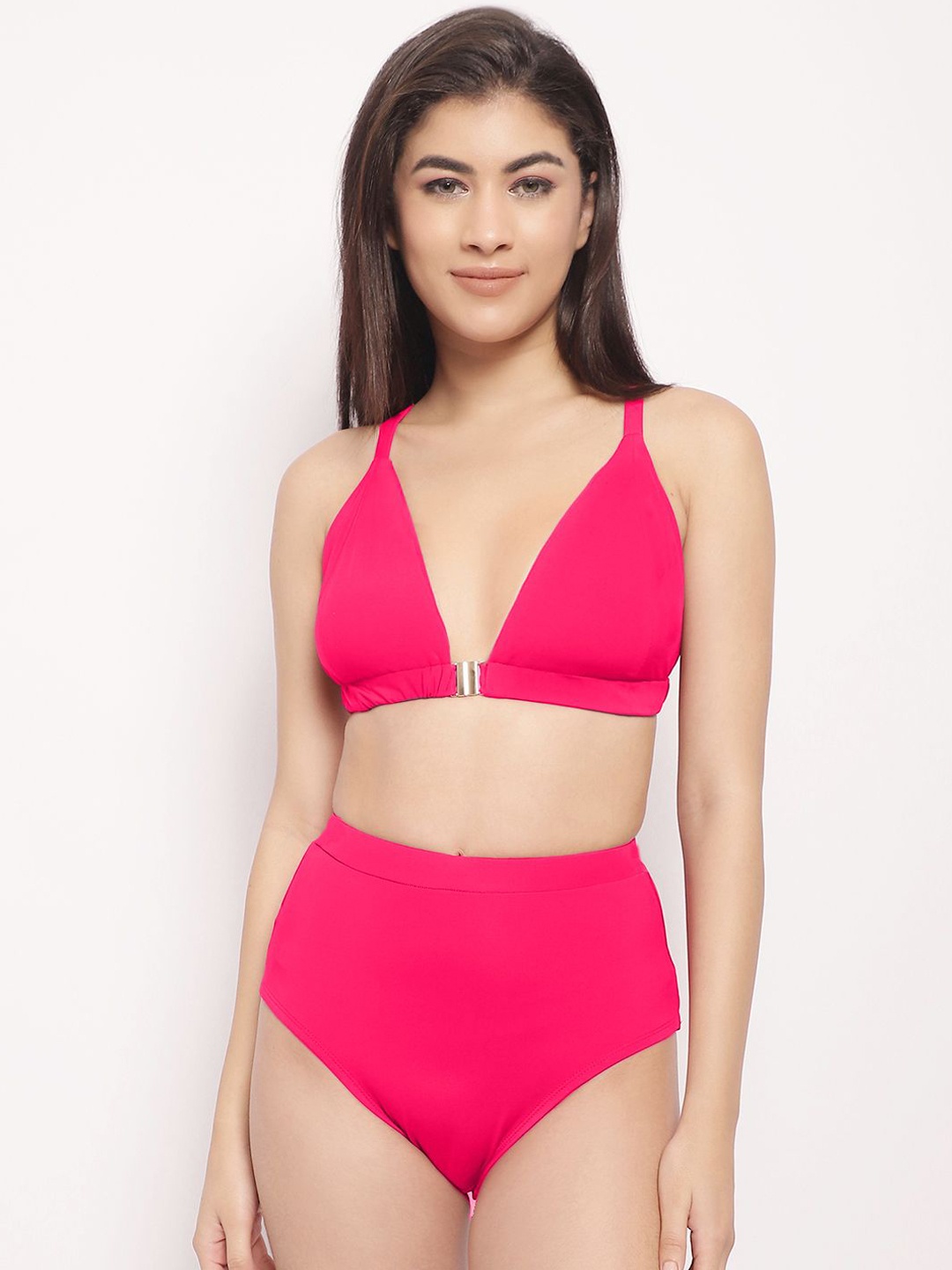 

EROTISSCH Shoulder-Strap Neck Swim Set, Fuchsia