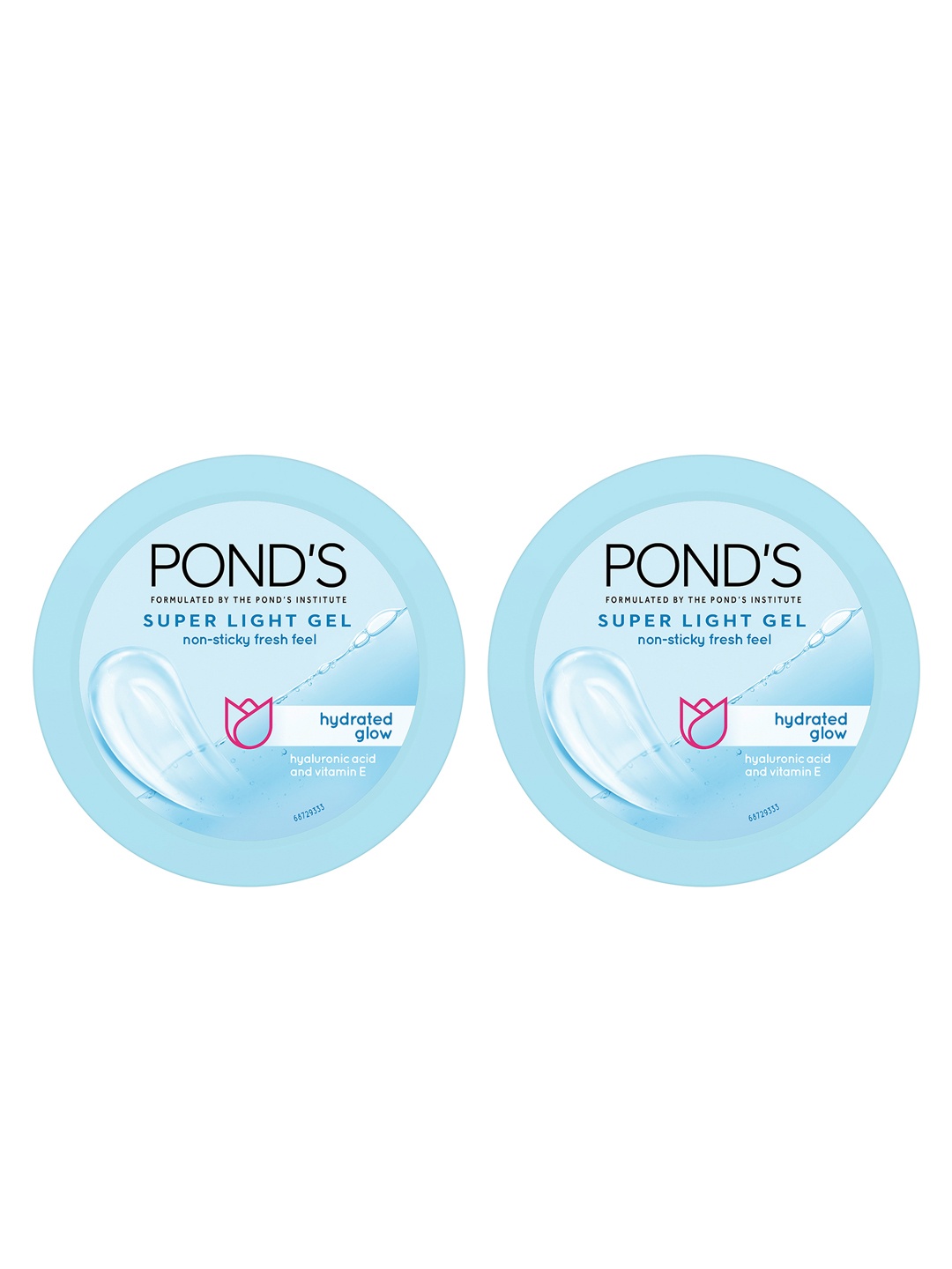 

Ponds Set of 2 Super Light Gel Oil Free Moisturiser With Hyaluronic Acid - 200 ml Each, Blue