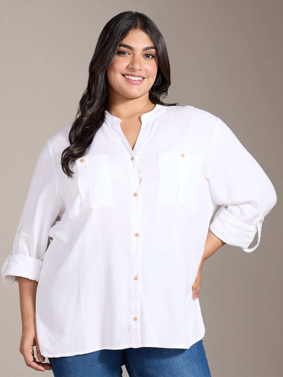 

20Dresses Women Opaque Casual Shirt, White