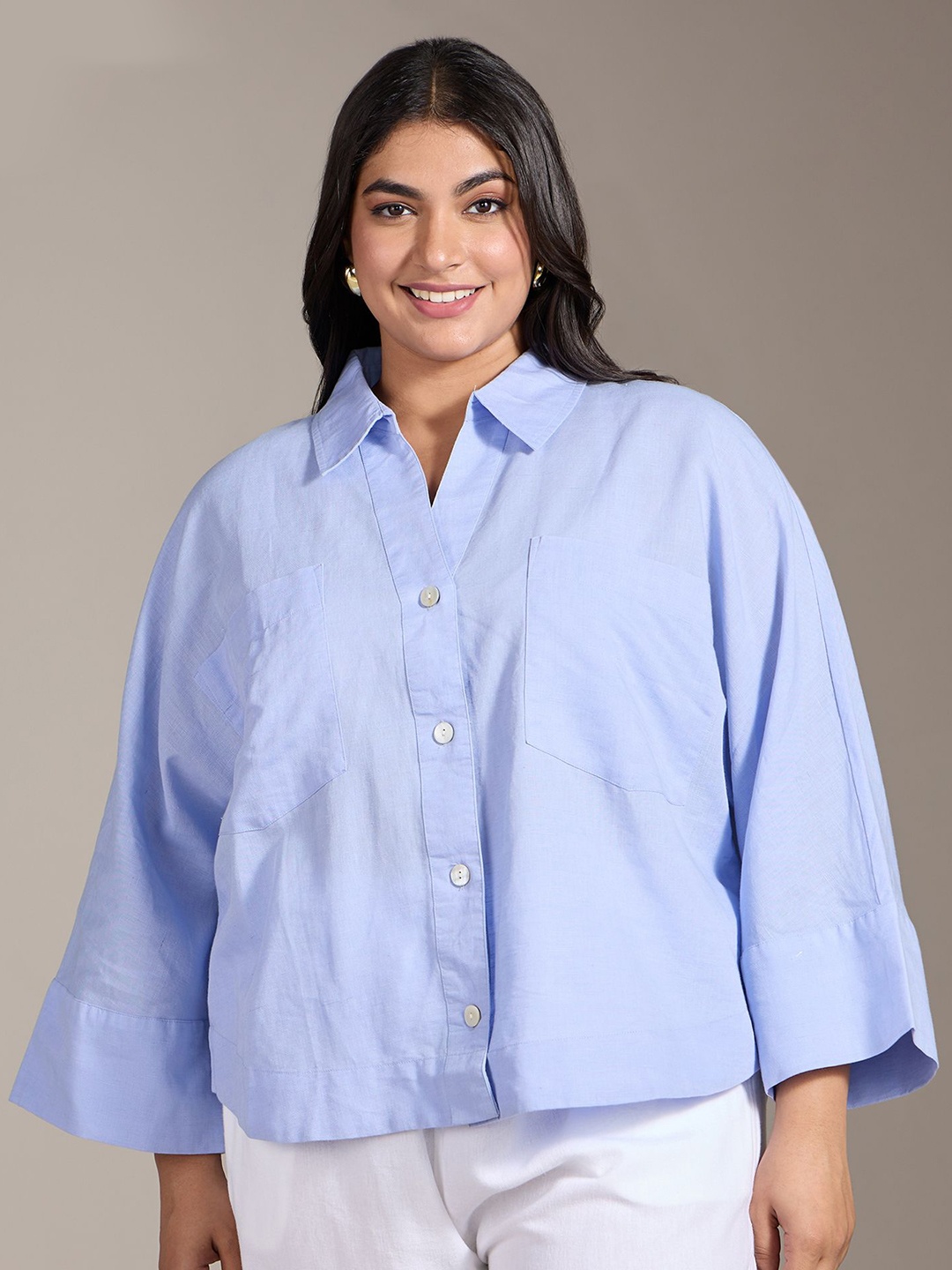 

20Dresses Women Opaque Casual Shirt, Blue