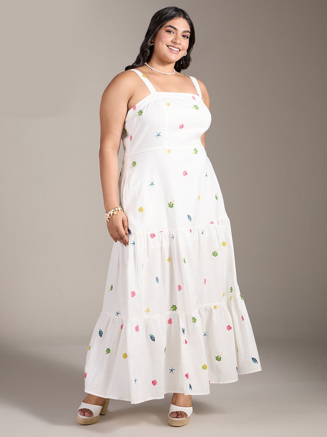 

20Dresses Polka Dot Print Maxi Dress, White