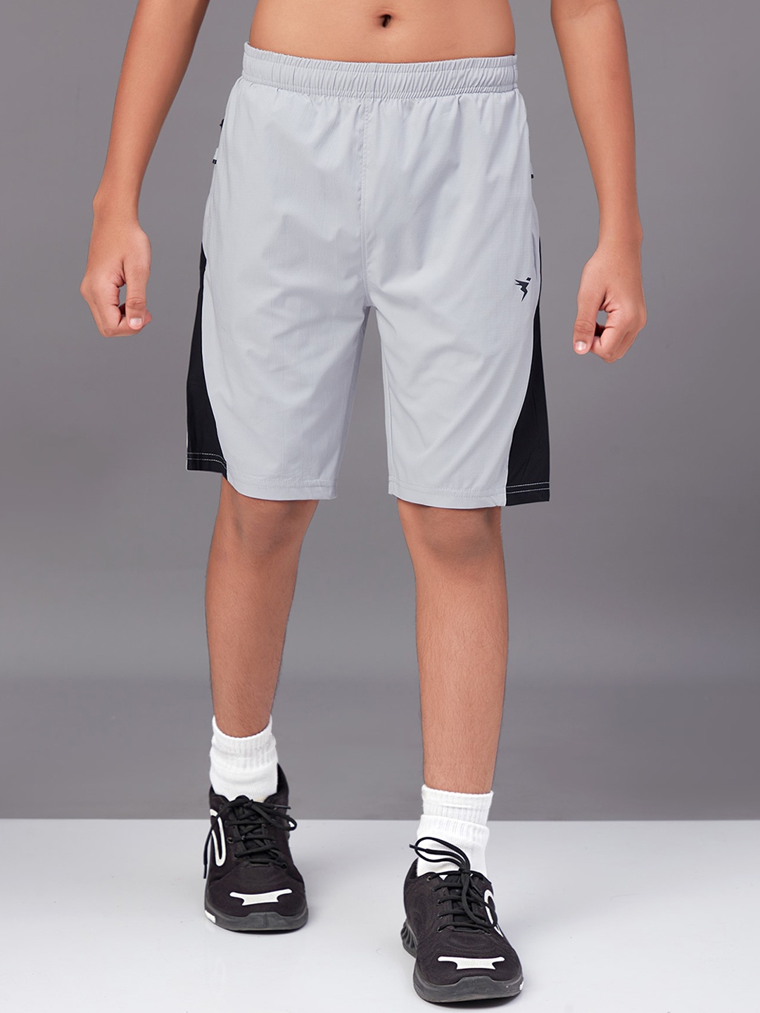 

Technosport Boys Colorblock Techno Guard Slim Fit Shorts, Grey