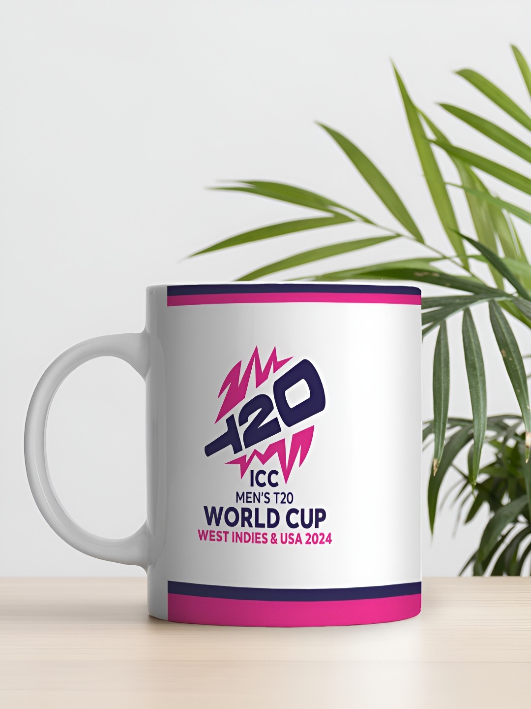 

FanCode White & Pink Printed Ceramic Matte Mugs Set of Cups and Mugs