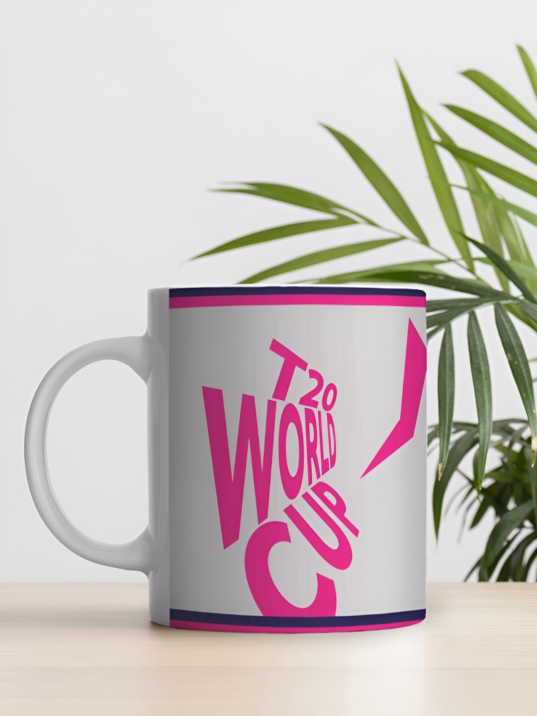 

FanCode White & Pink Printed Ceramic Matte Mugs Set of Cups and Mugs