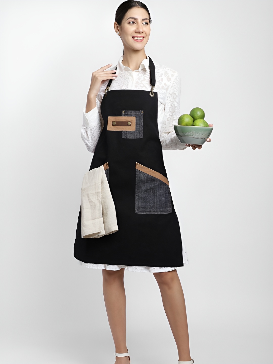 

DESIGN GAATHA Black & Blue Multipurpose Cotton Apron