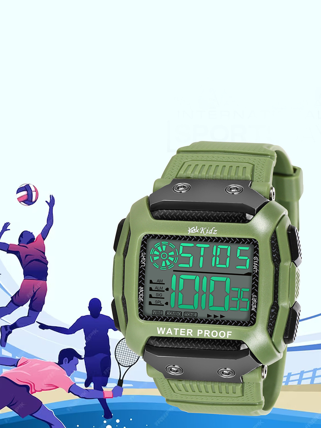 

Kool Kidz Unisex Kids Dial & Straps Digital Watch KK 274 GREEN