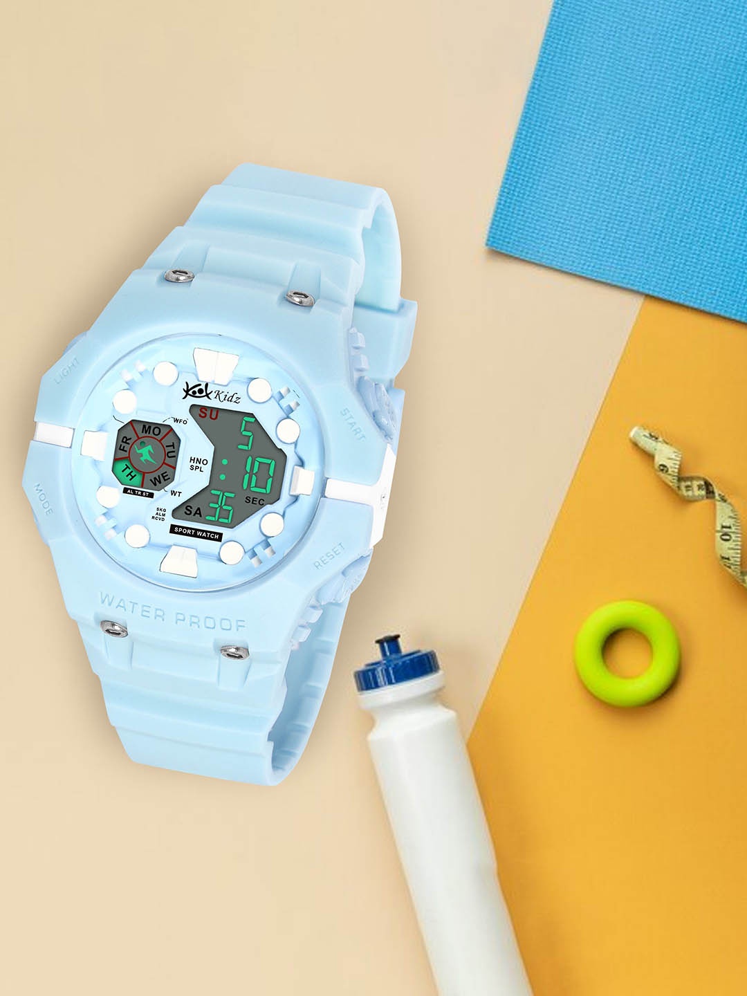 

Kool Kidz Unisex Kids LED Backlight Dial & Straps Digital Watch KK 277 SKY BLUE