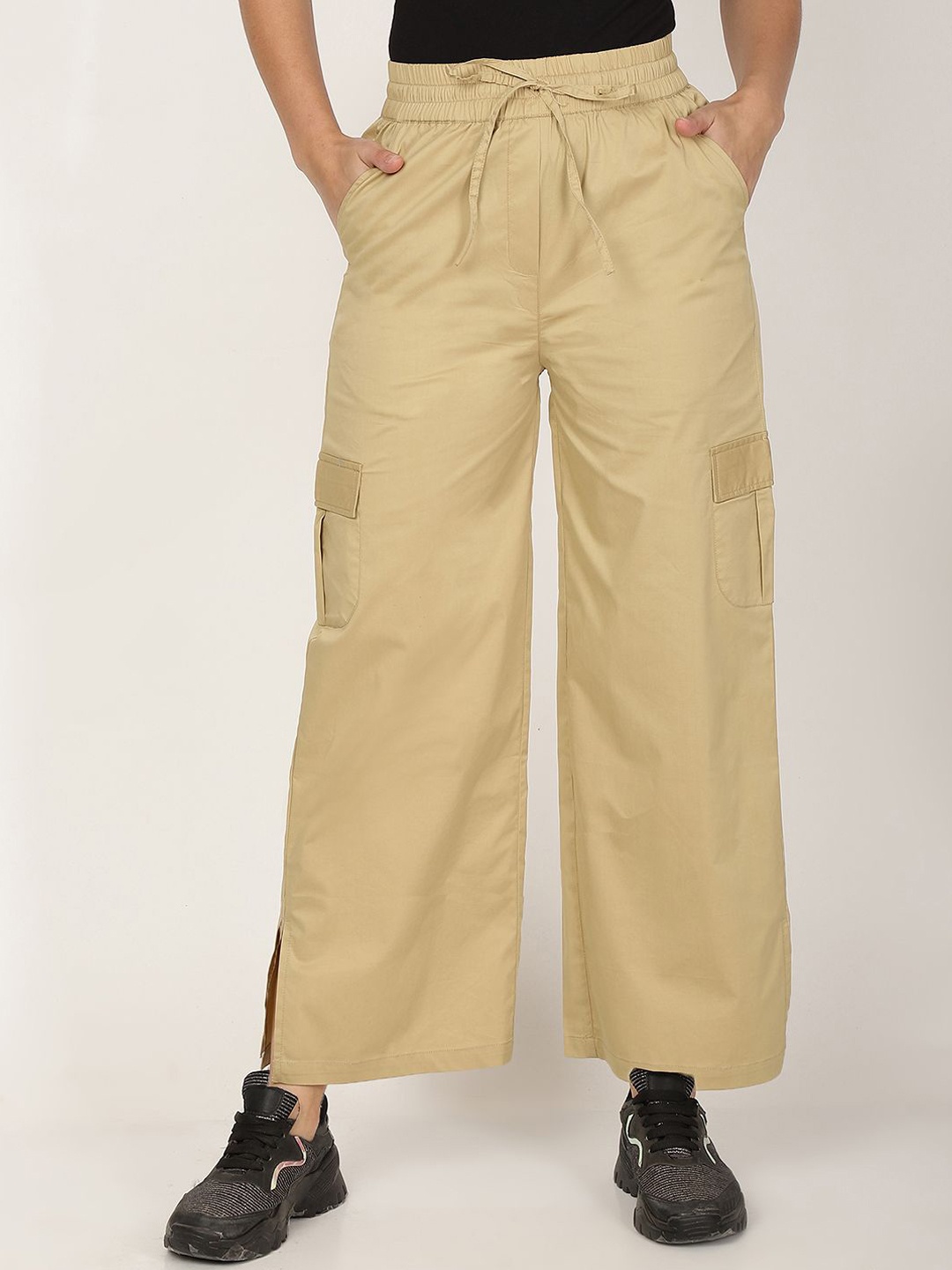 

FUTURO Women Relaxed Cargo Trousers, Khaki