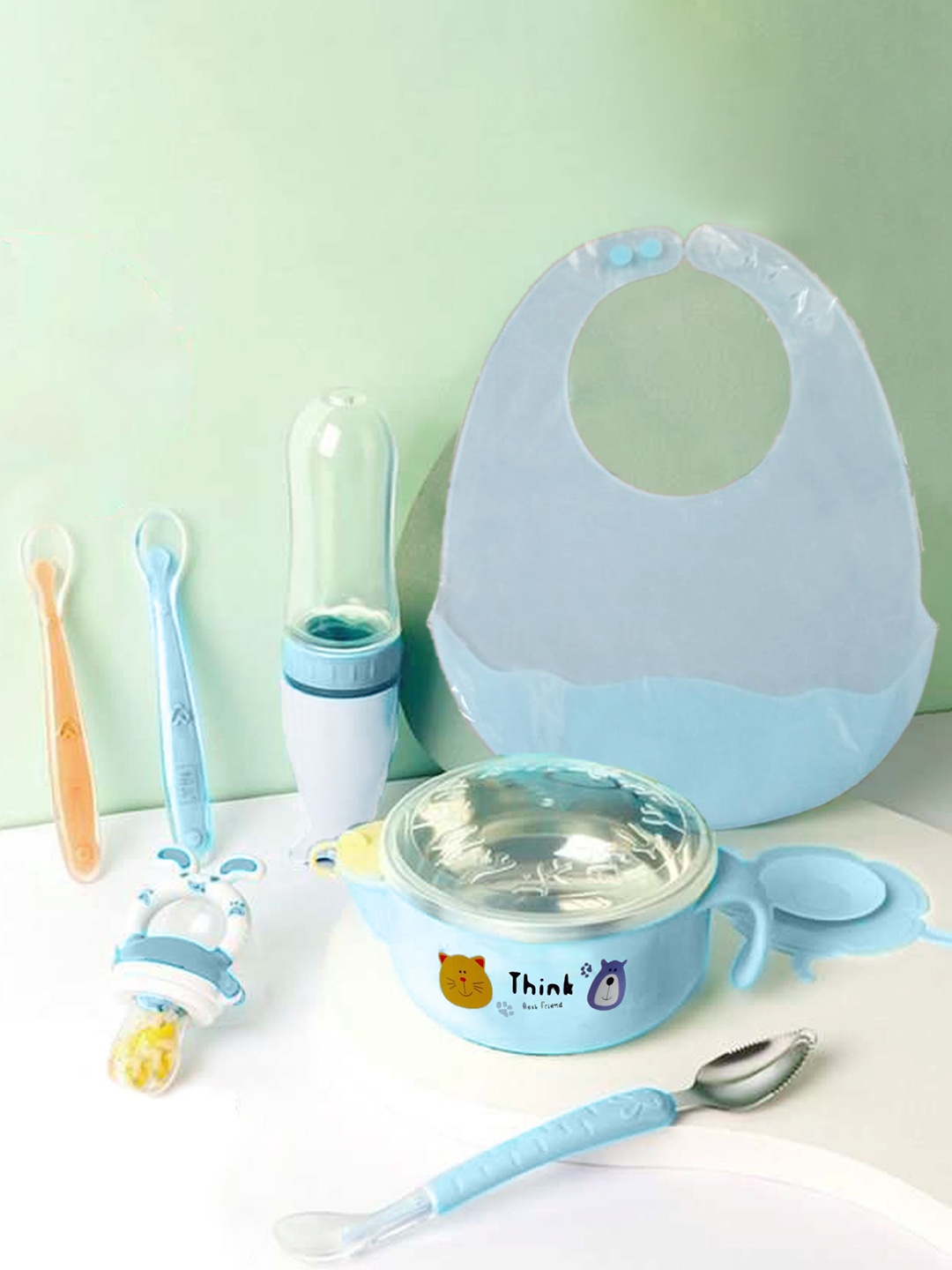 

Babymoon 7-Pcs Food Feeders Set, Blue