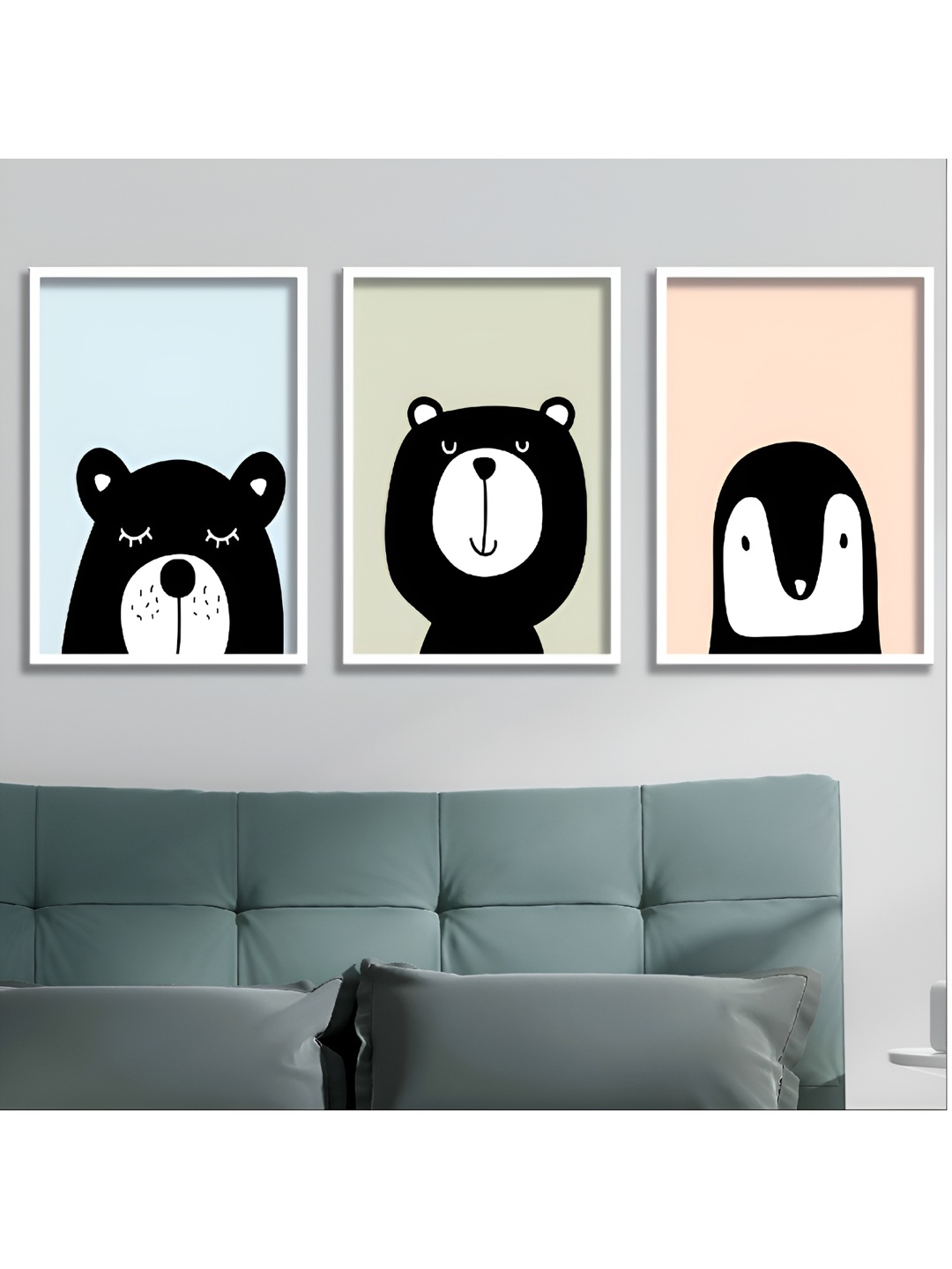 

Aura Black & White 3 Piece Wood Birds and Animals Wall Paintings