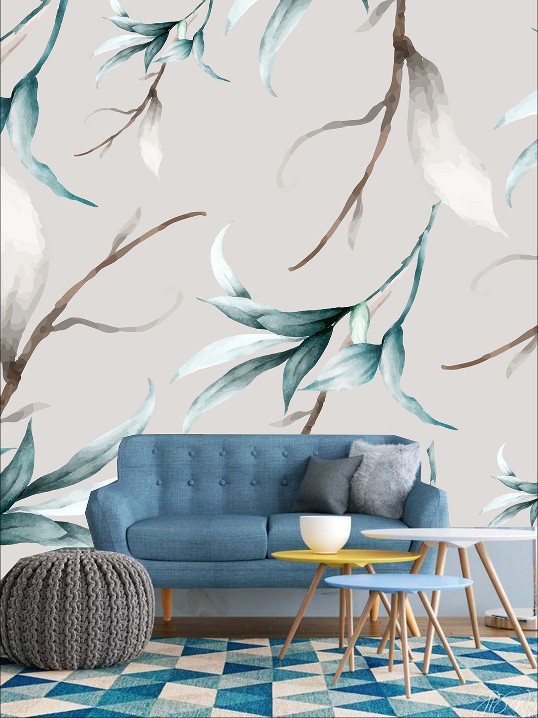 

Aura Cream Colored Printed Self-Adhesive Wall Sicker