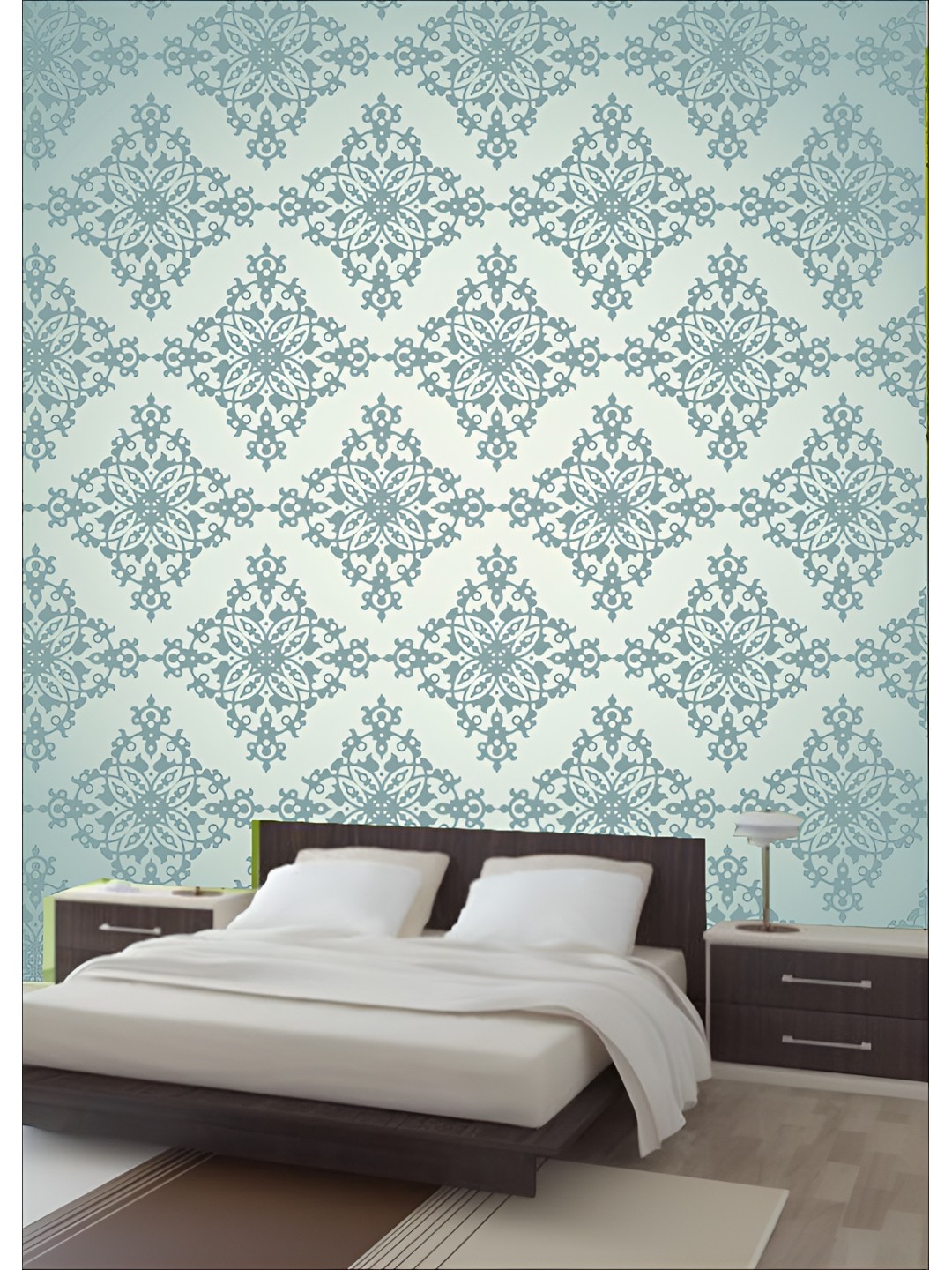 

Aura Cream Colored Printed Self-Adhesive Wall Sicker, Green