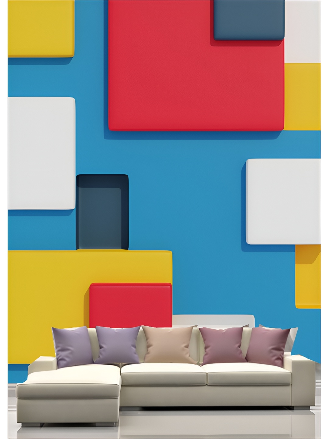 

Aura Blue & Red Printed Self-Adhesive Wall Sticker