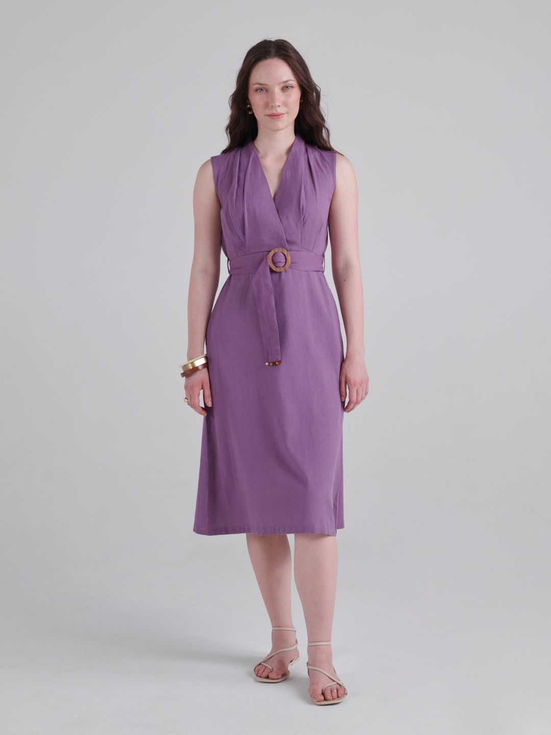 

Midsummer Sleeveless Sheath Midi Dress, Purple