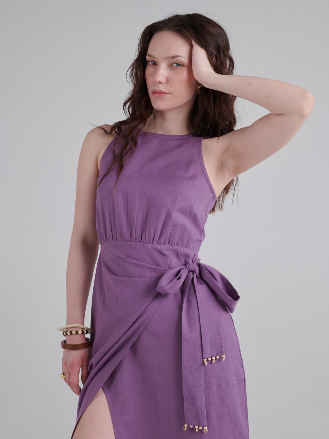 

Midsummer Sleeveless A-Line Dress, Purple