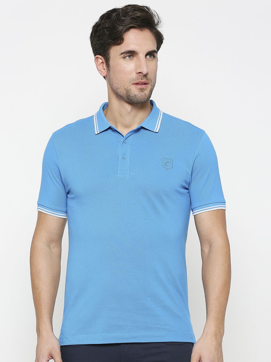 

Being Human Men Polo Collar T-shirt, Blue