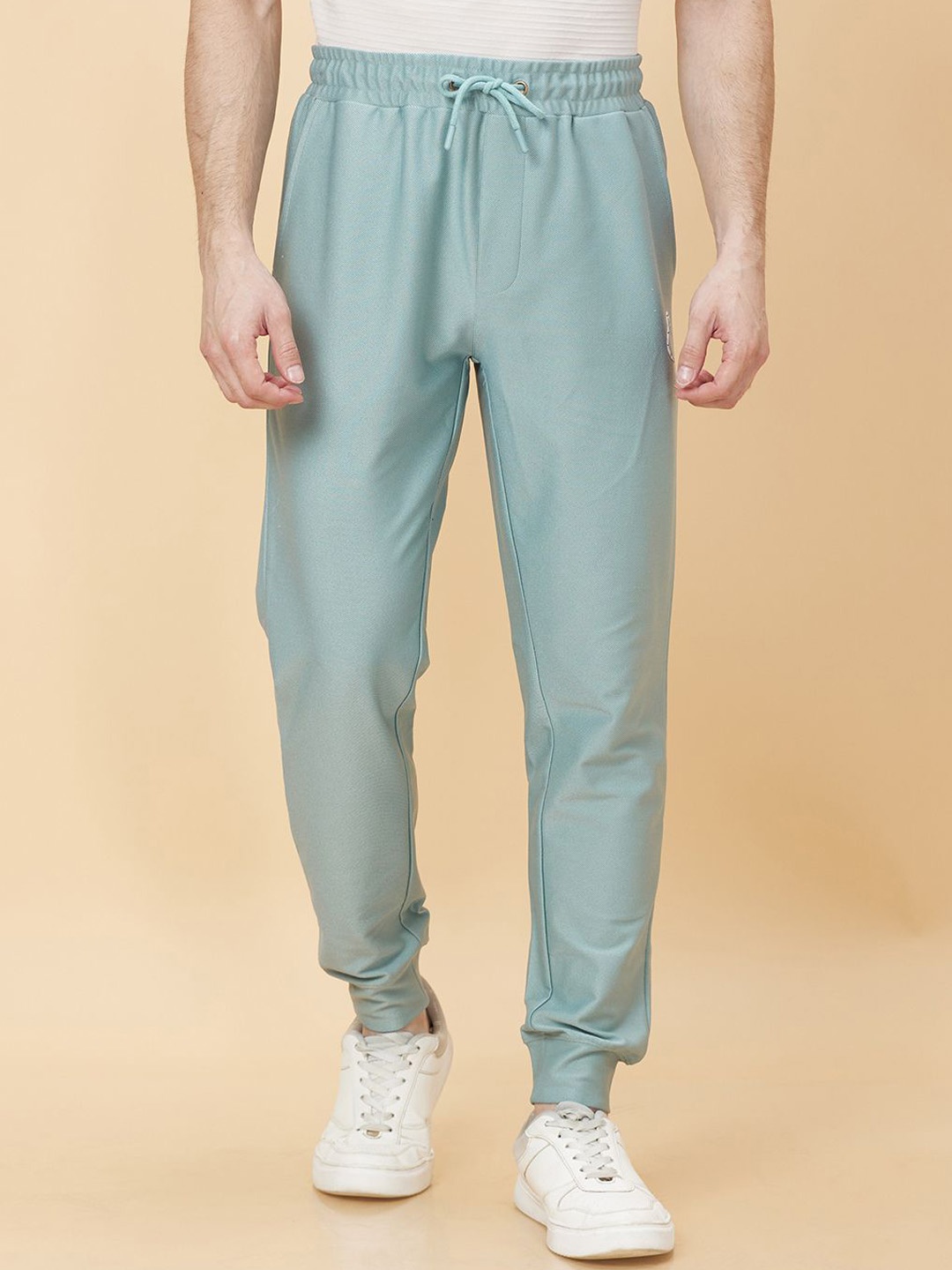 

Being Human Men Mid Rise Drawstring Closure Jogger Track Pants, Green