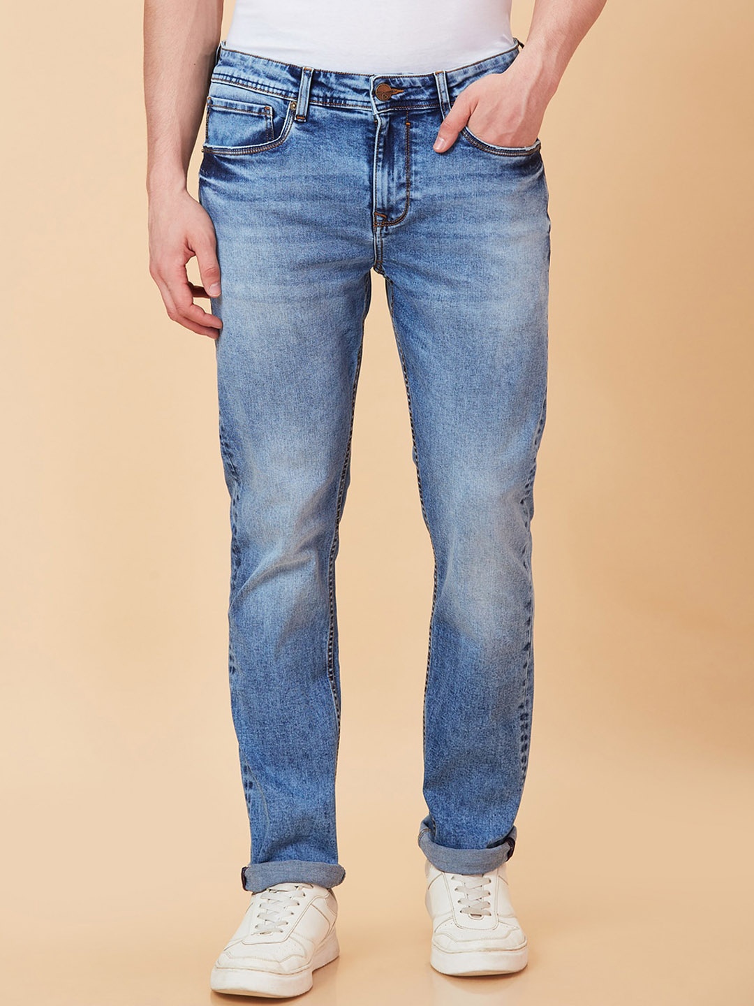 

Being Human Men Slim Fit Heavy Fade Jeans, Blue