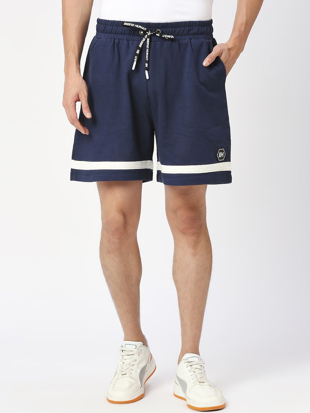 Being Human Men Sports Shorts, Blue