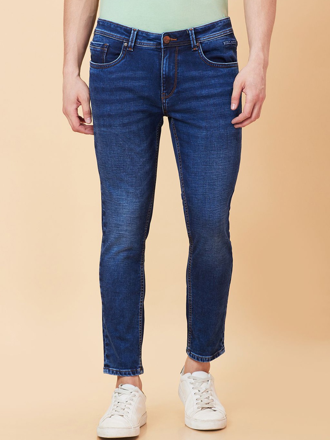 

Being Human Men Slim Fit Mid-Rise Heavy Fade Jeans, Blue
