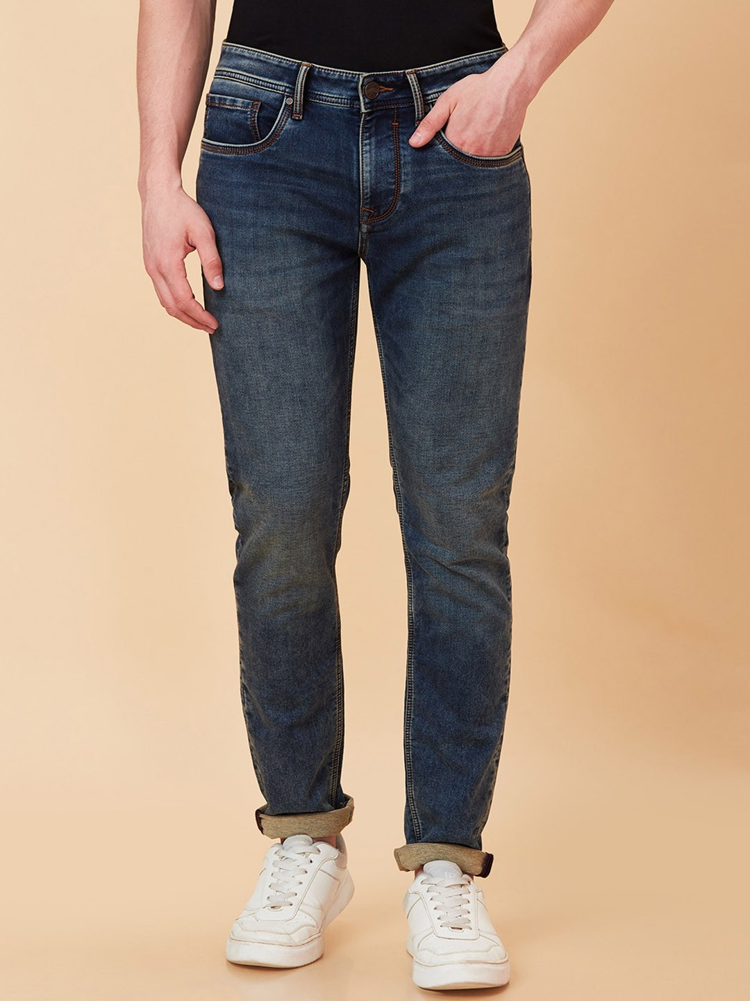 

Being Human Men Skinny Fit Light Fade Jeans, Blue