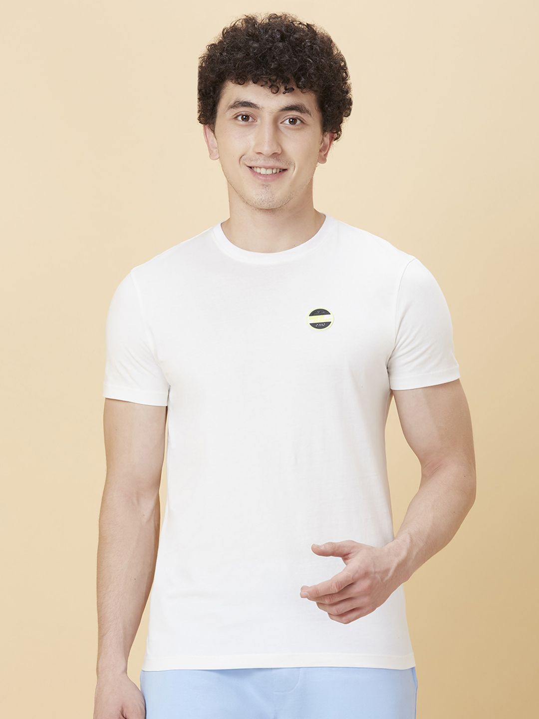 

Being Human Men Round Neck Solid T-shirt, White