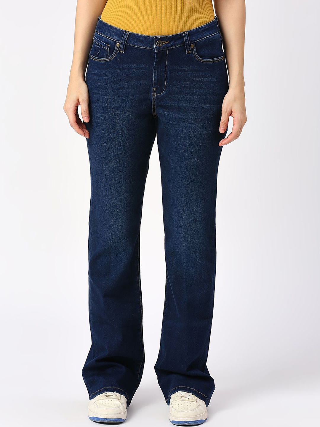 

Being Human Women Bootcut Light Fade Jeans, Purple