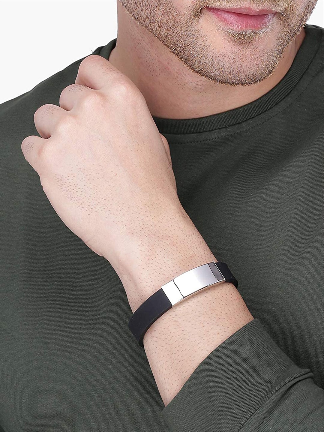 

Yellow Chimes Unisex Wraparound Bracelet, Silver