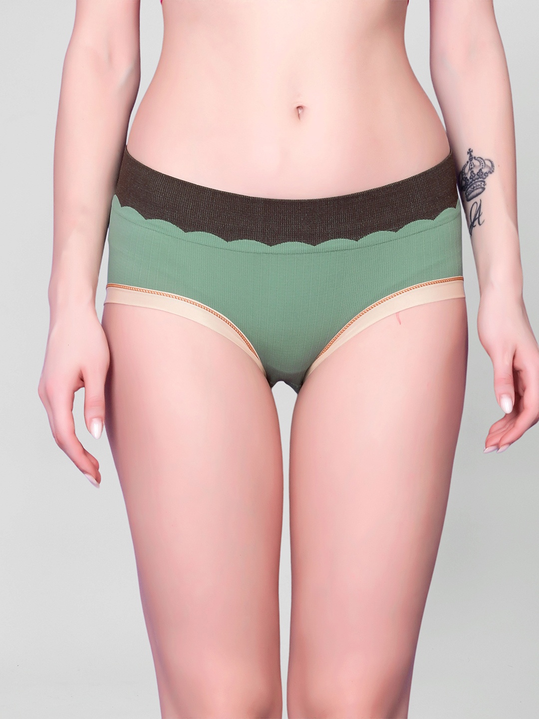 

Gopalvilla Seamless Hipster Briefs GP104_G, Green