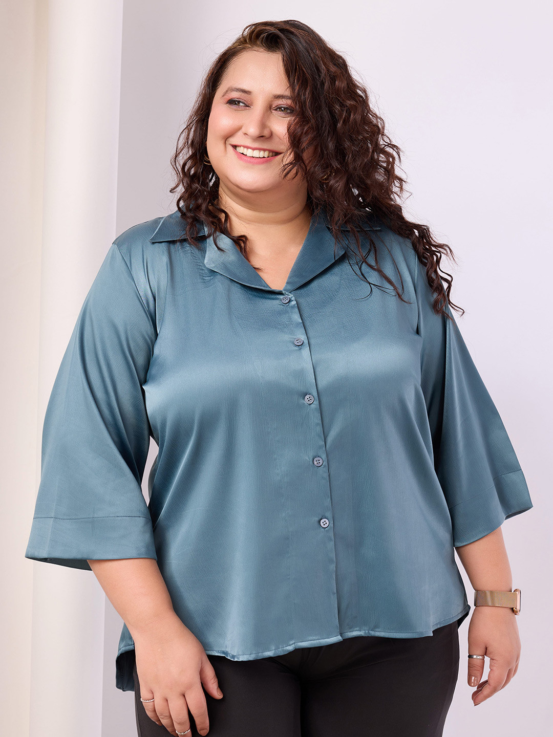 

BAESD Women Standard Opaque Casual Shirt, Blue