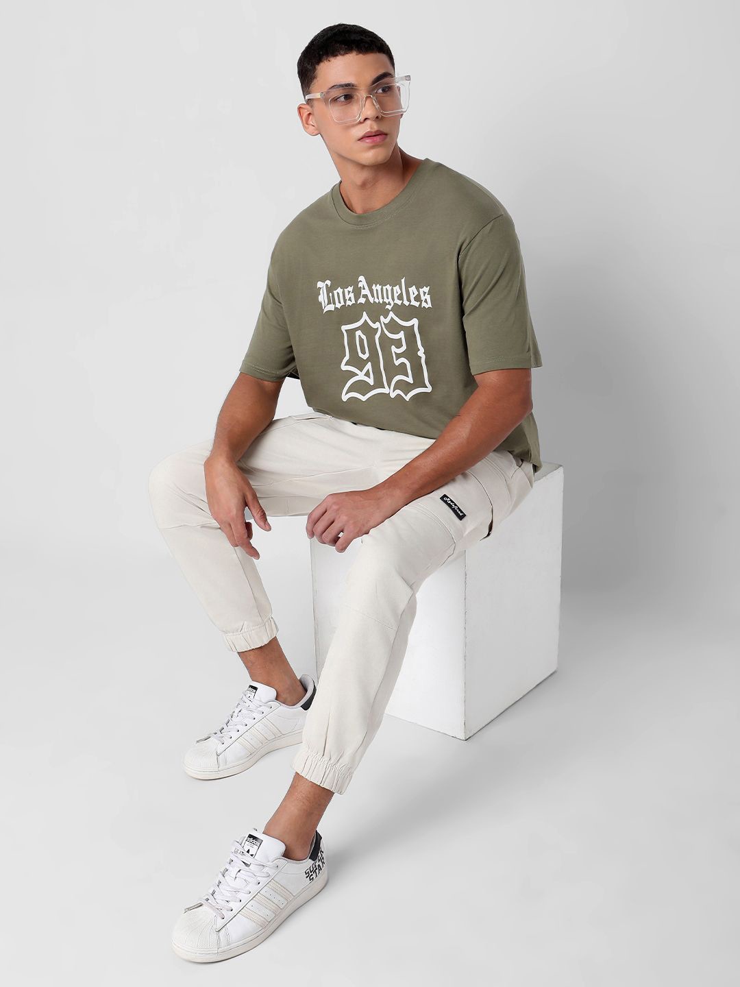 

R&B Men Printed Round Neck T-shirt, Green