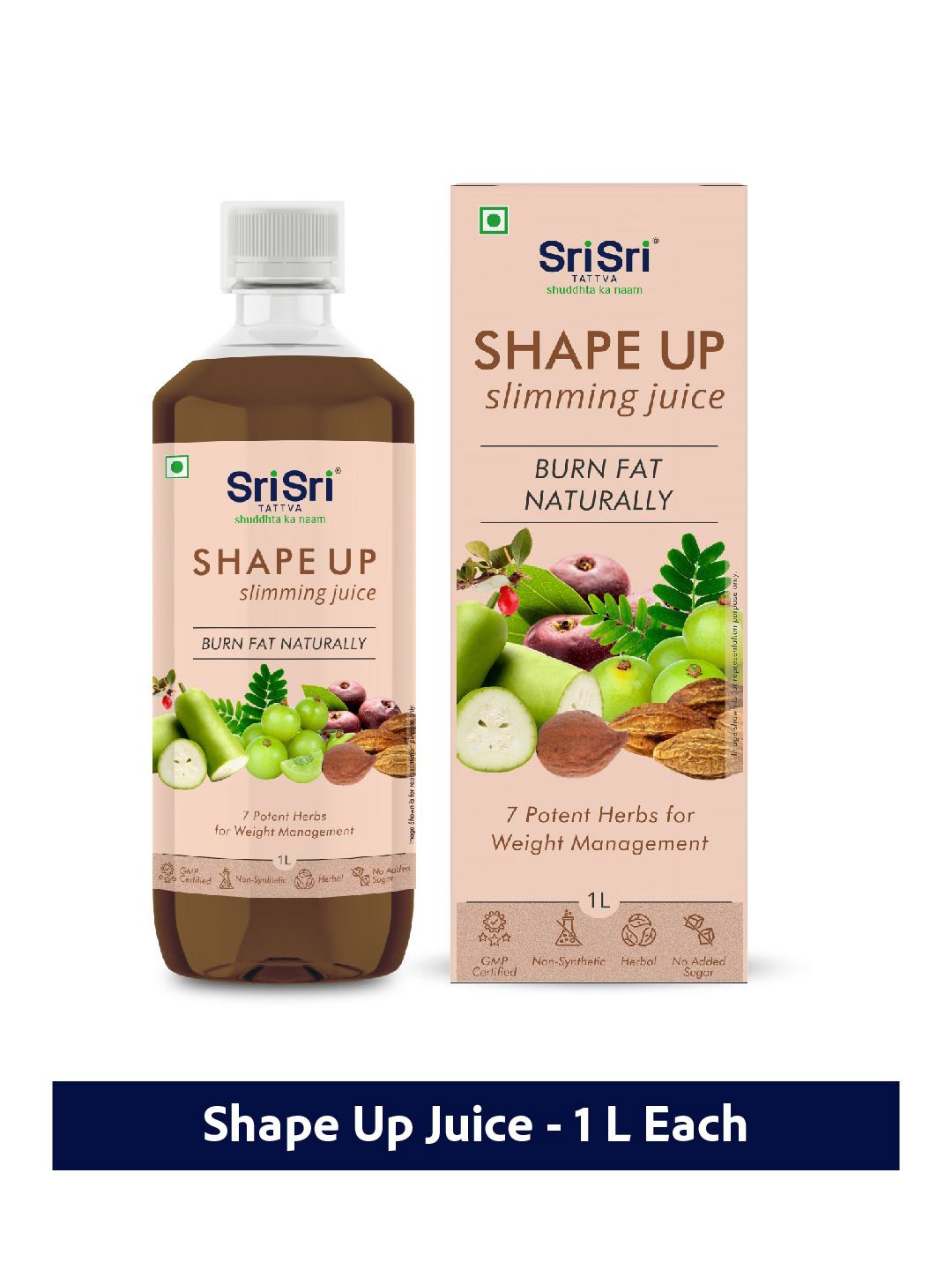 

Sri Sri Tattva Shape Up Slimming Juice - 1 Litre, Brown