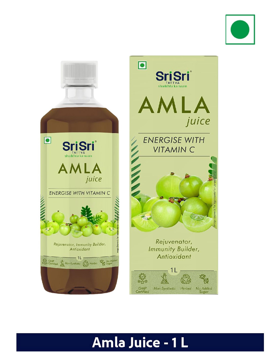 

Sri Sri Tattva No Added Sugar Amla Juice - 1 Litre, Brown