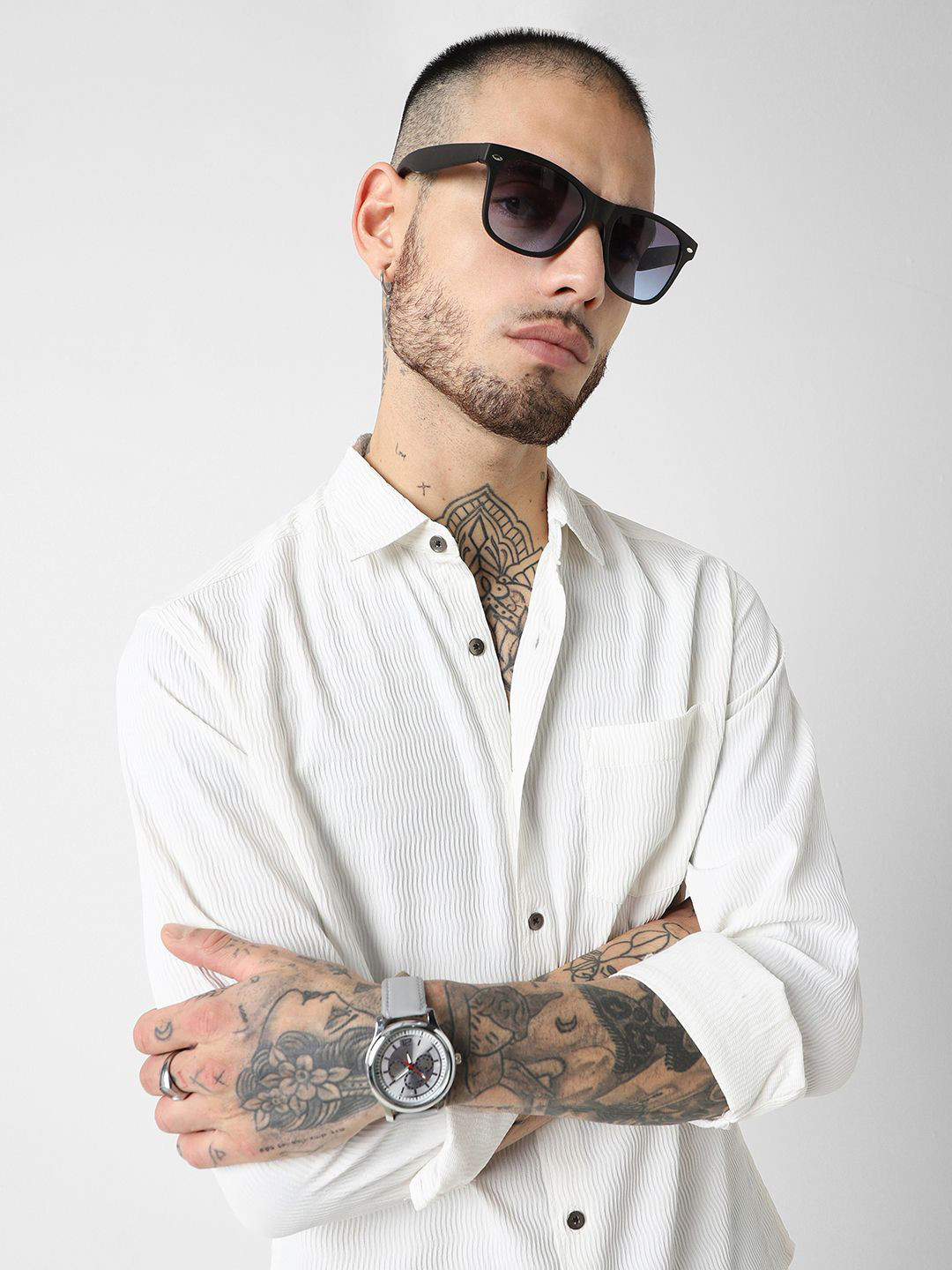 

VASTRADO Men Classic Slim Fit Opaque Casual Shirt, White