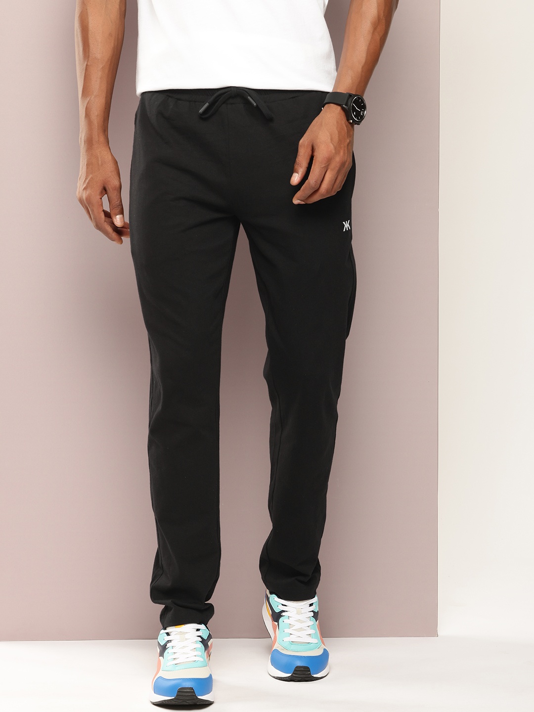 

Kook N Keech Pure Cotton Track Pants, Black
