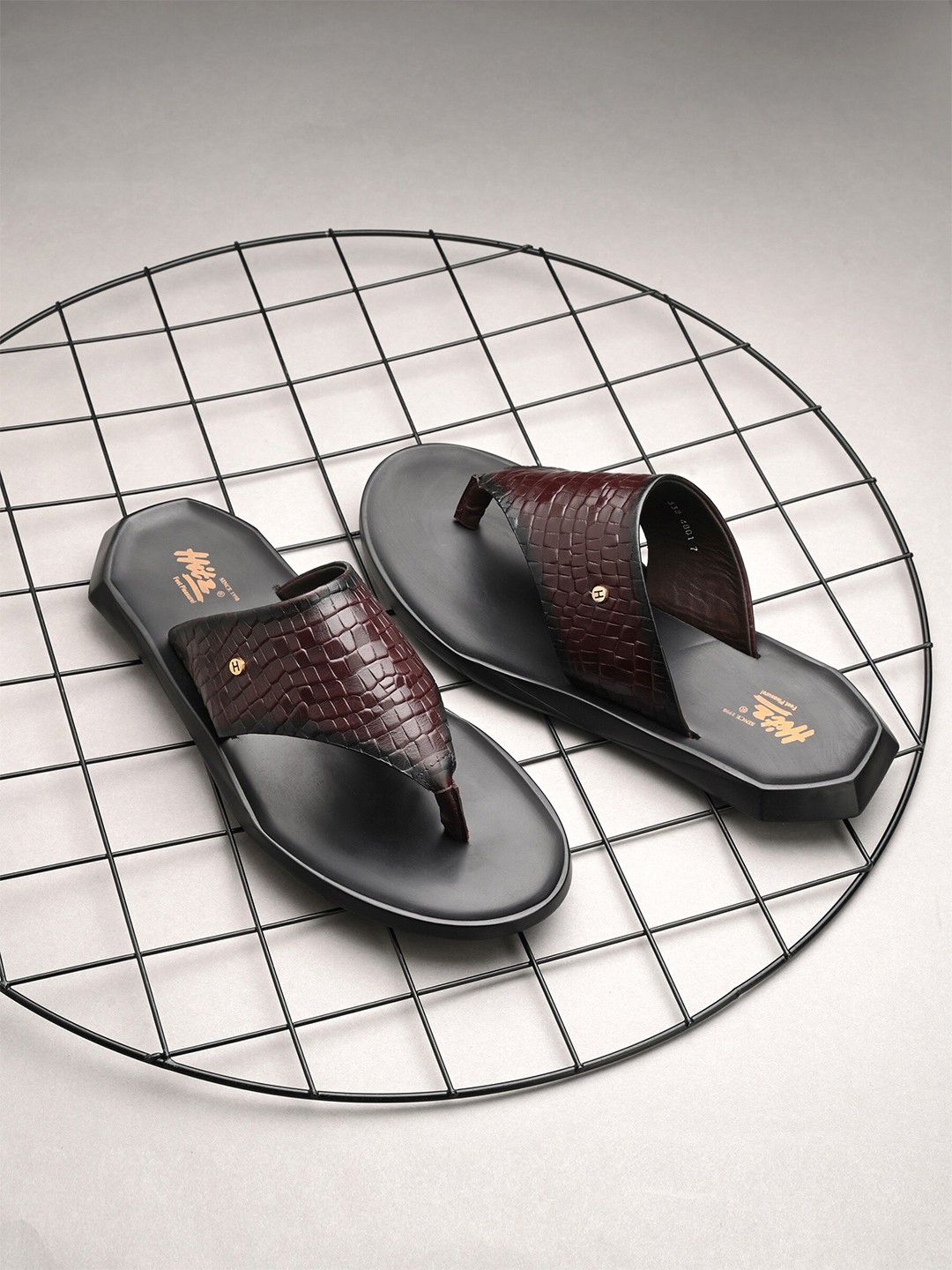 

Hitz Men Leather Comfort Sandals, Brown